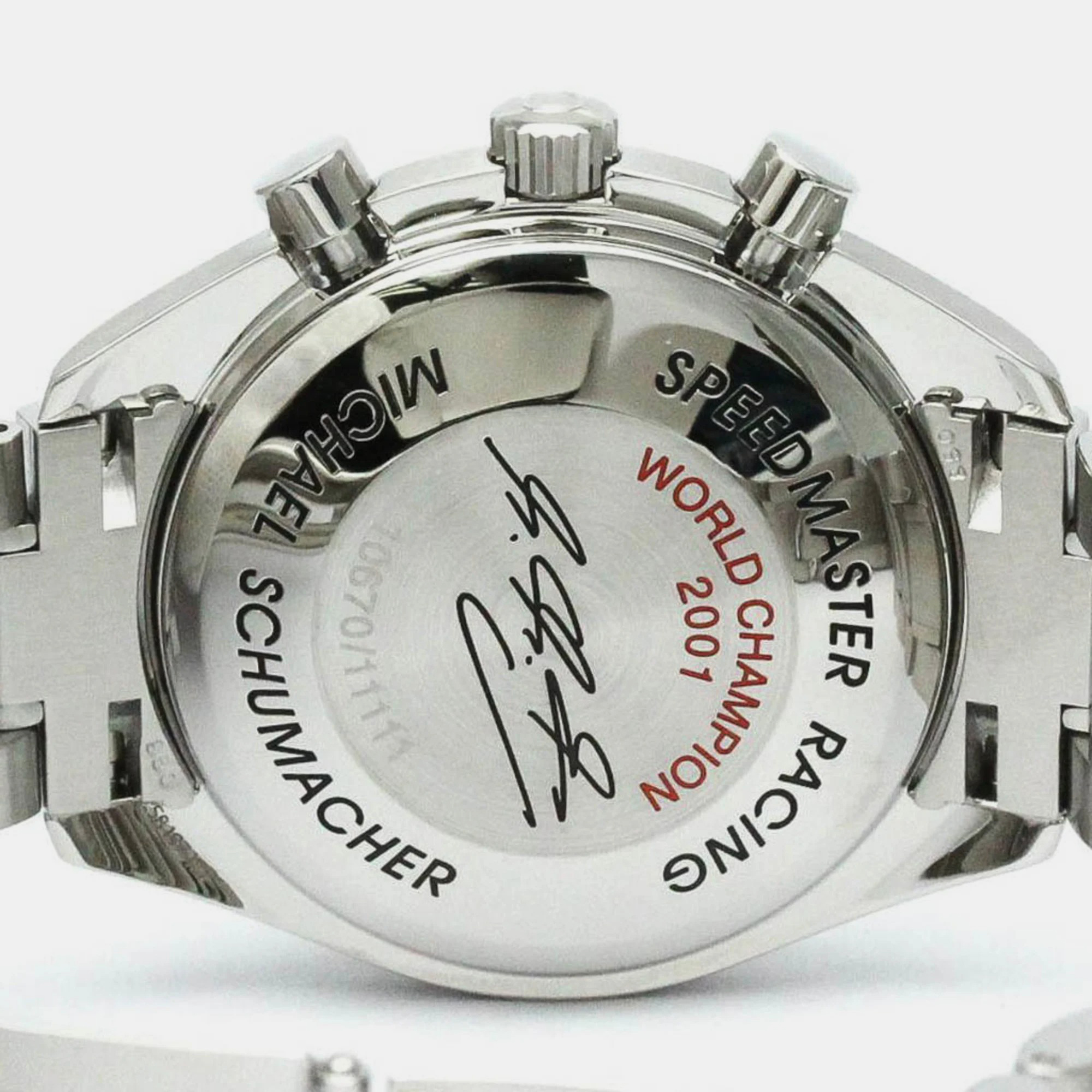Omega Black Stainless Steel Speedmaster 3519.50 Automatic Men's Wristwatch 39 Mm