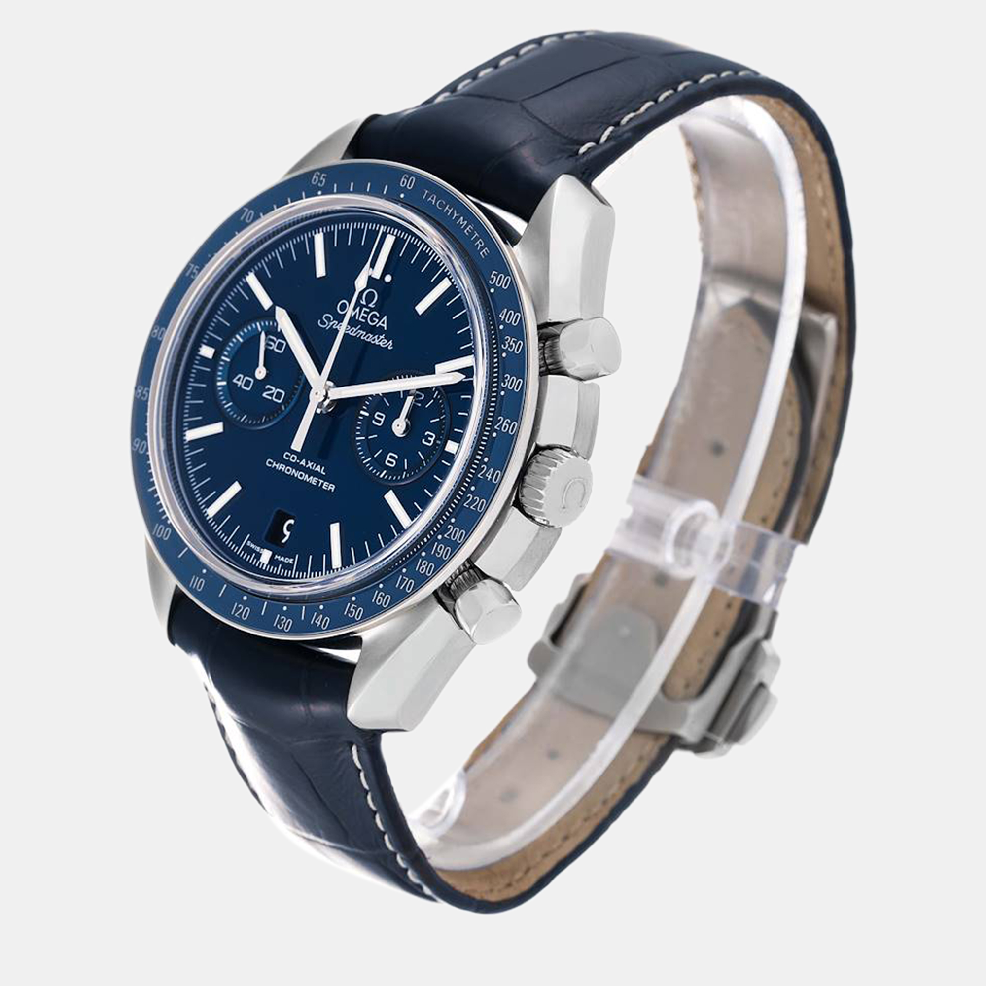 Omega Blue Titanium Speedmaster 311.93.44.51.03.001 Automatic Men's Wristwatch 44.25 Mm