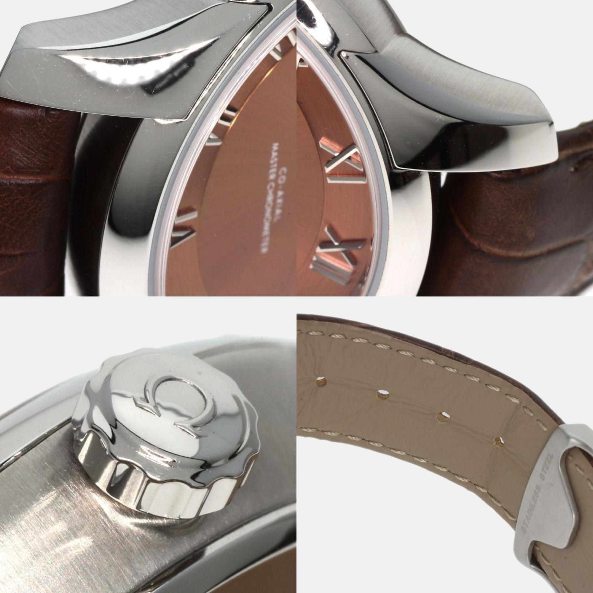 Omega Brown Stainless Steel De Ville 433.13.41.21.10.001 Automatic Men's Wristwatch 41 Mm
