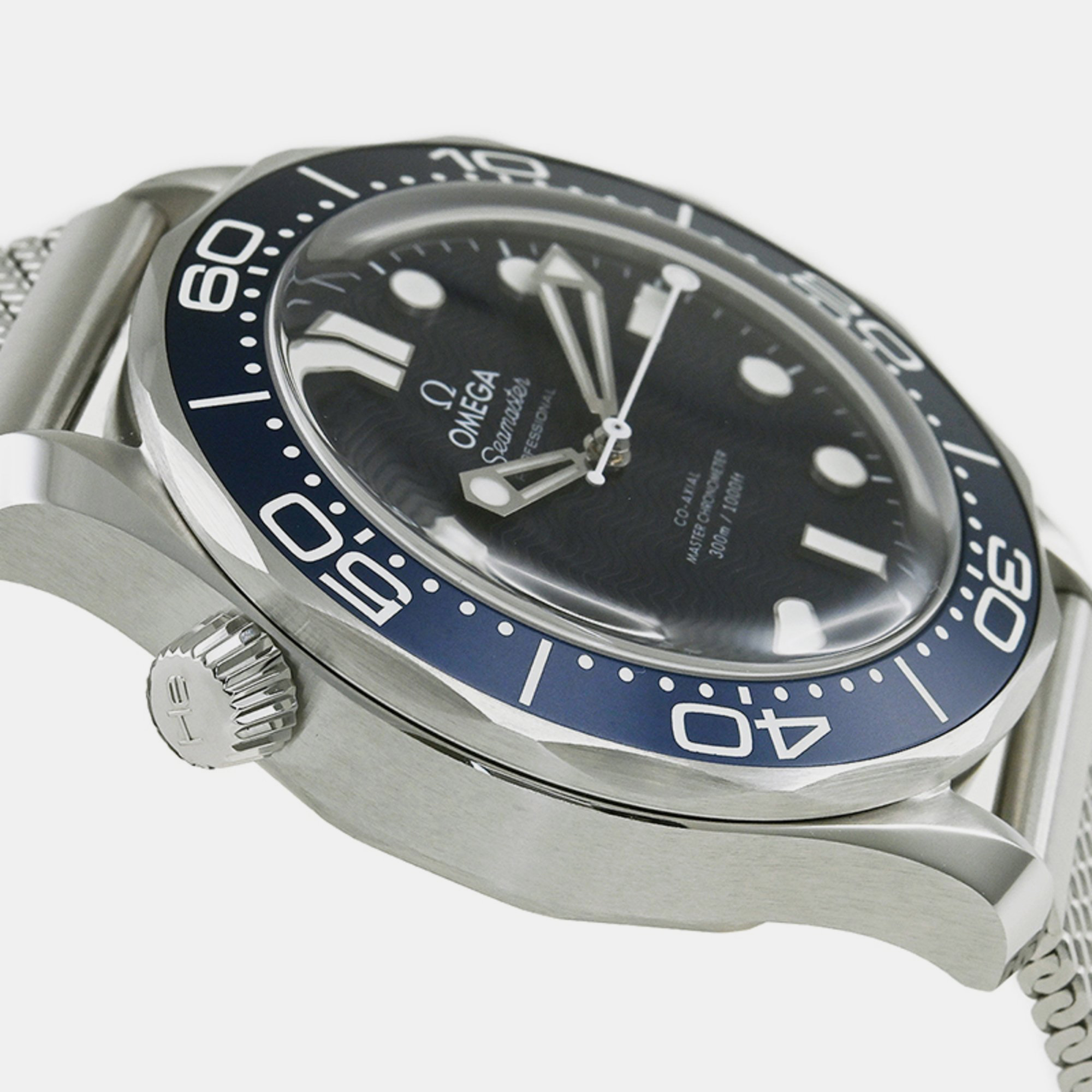 Omega Blue Stainless Steel Seamaster 210.30.42.20.03.002 Automatic Men's Wristwatch 42 Mm