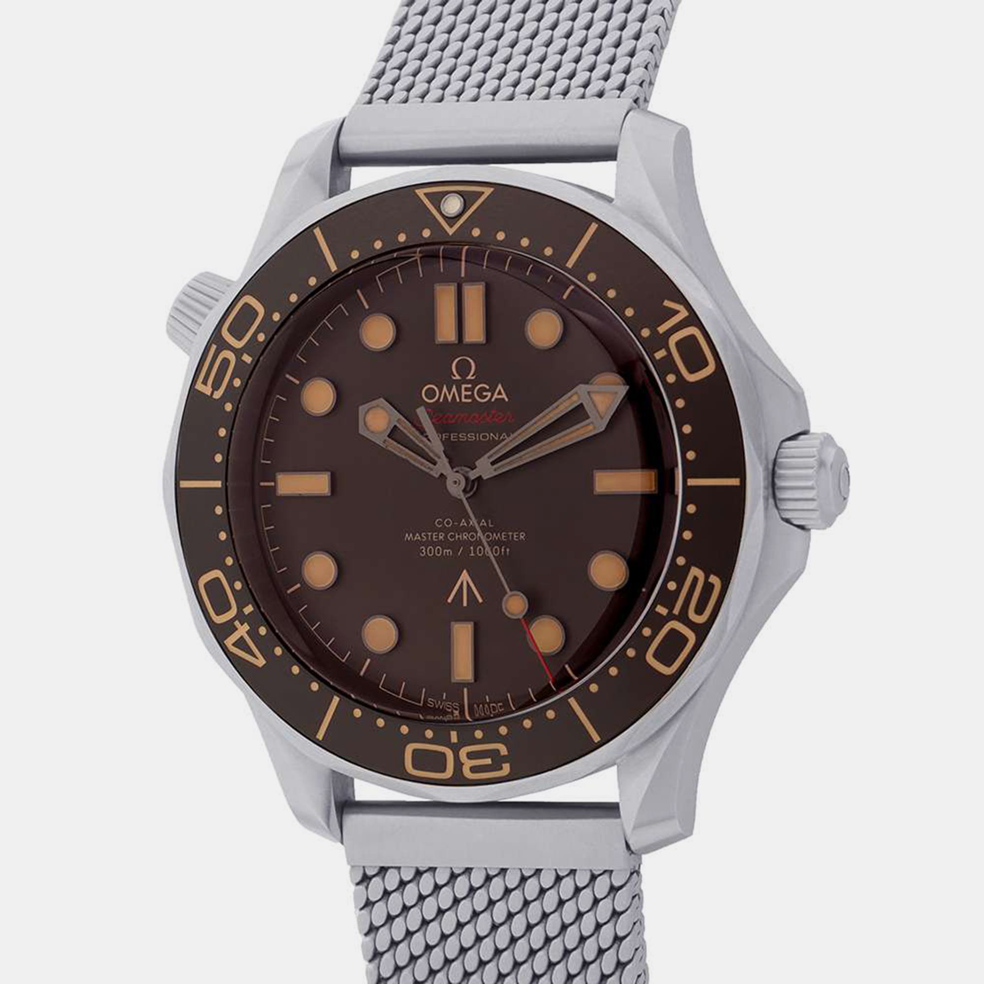 Omega Brown Titanium Seamaster 210.90.42.20.01.001 Automatic Men's Wristwatch 42 Mm