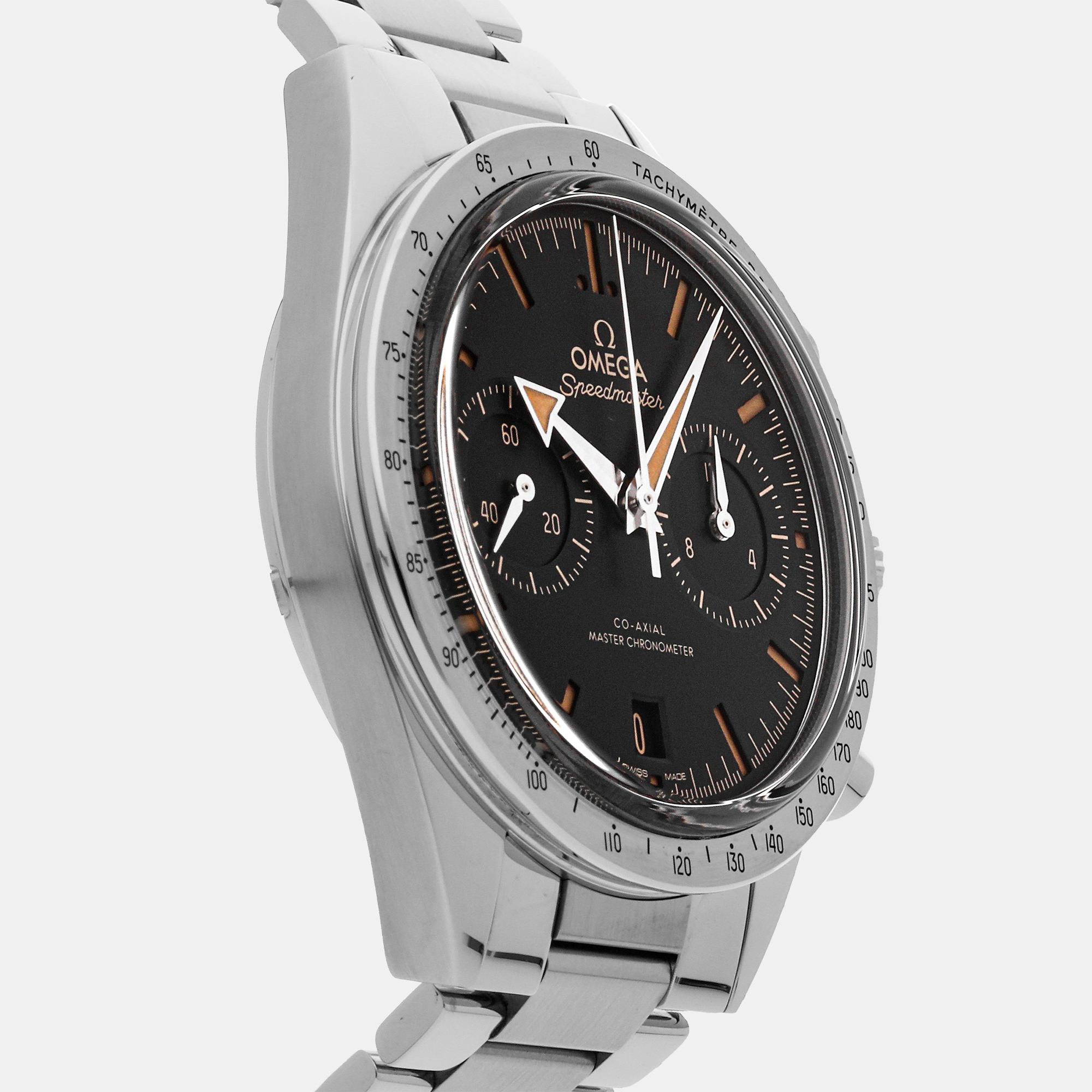 Omega Black Stainless Steel Speedmaster 332.10.41.51.01.001 Manual Winding Men's Wristwatch 40 Mm