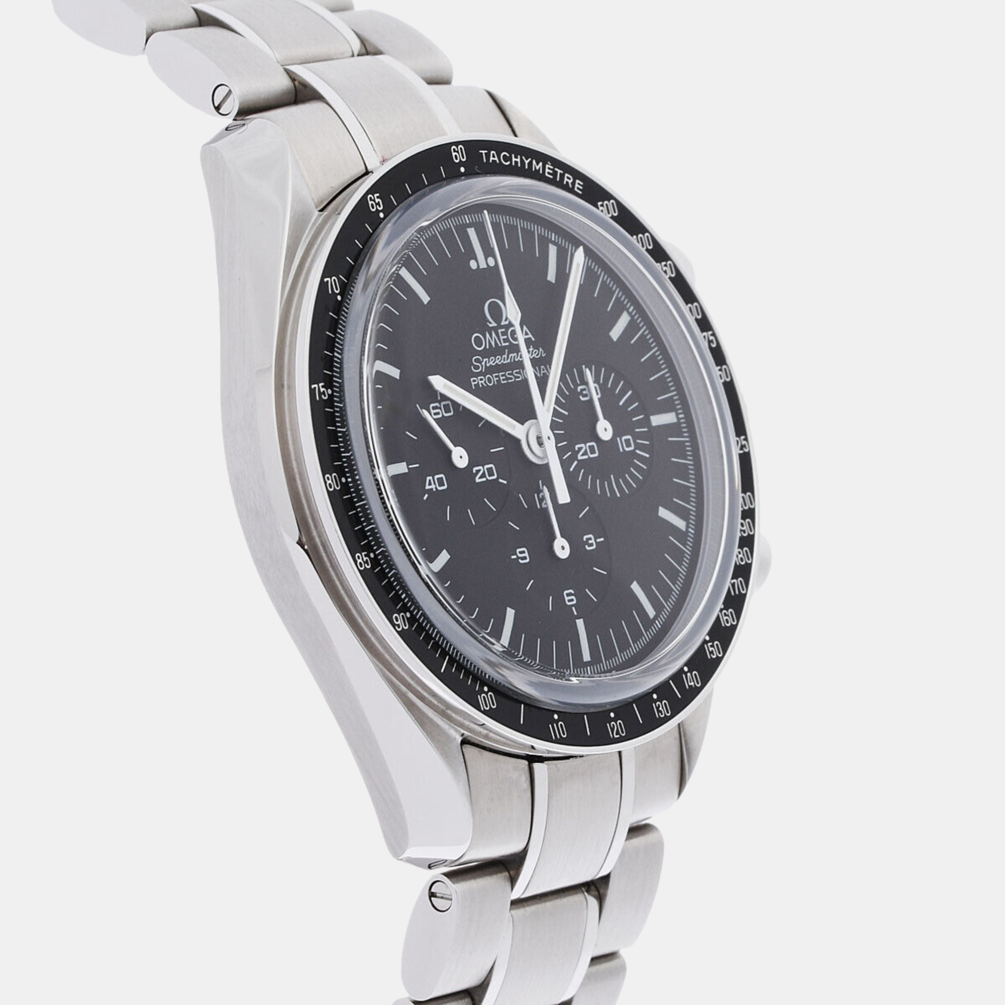 Omega Black Stainless Steel Speedmaster 311.30.42.30.01.006 Manual Winding Men's Wristwatch 40 Mm
