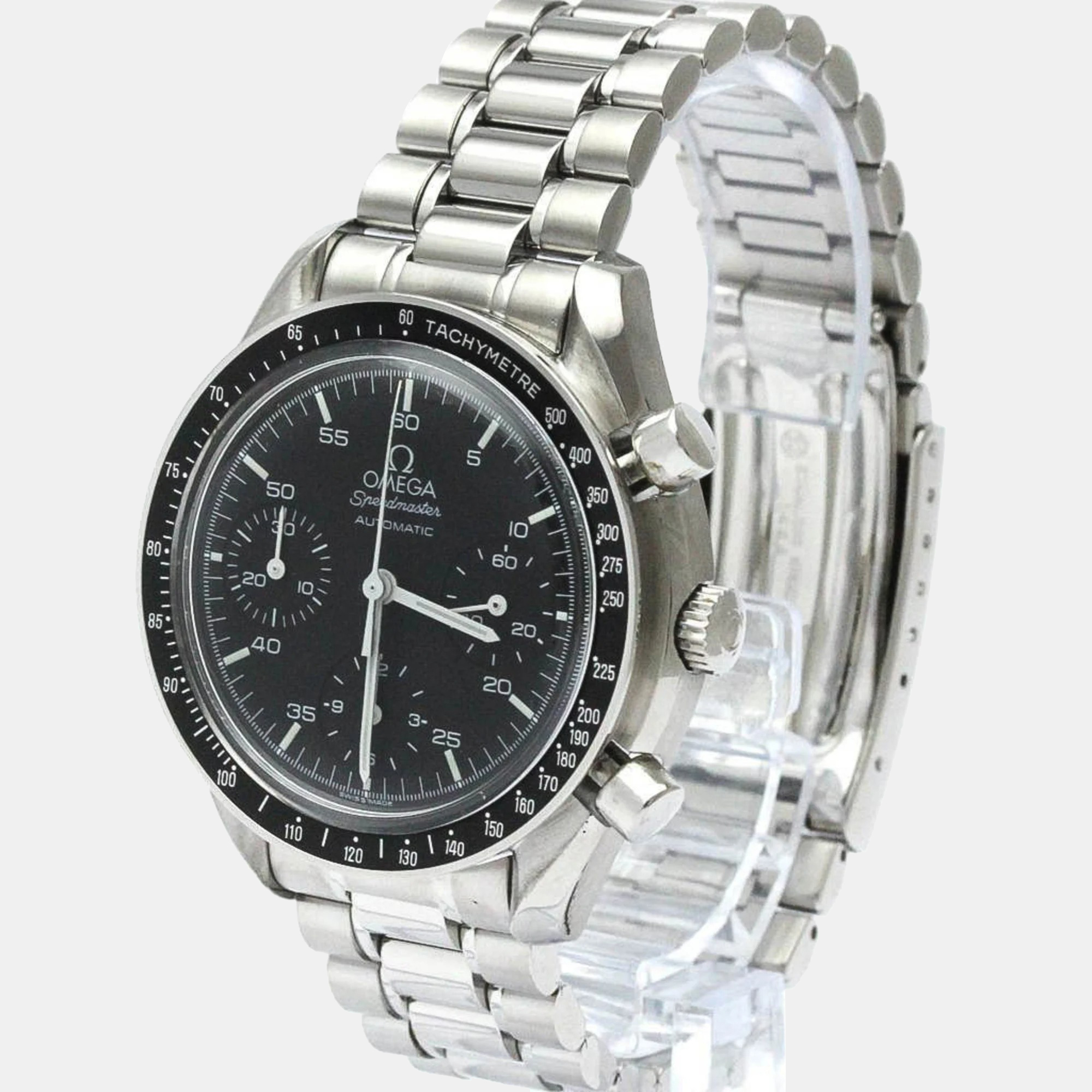 Omega Black Stainless Steel Speedmaster 3510.50 Automatic Men's Wristwatch 39 mm
Omega Black Stainless Steel Speedmaster 3510.50 Automatic Men's Wristwatch 39 mm