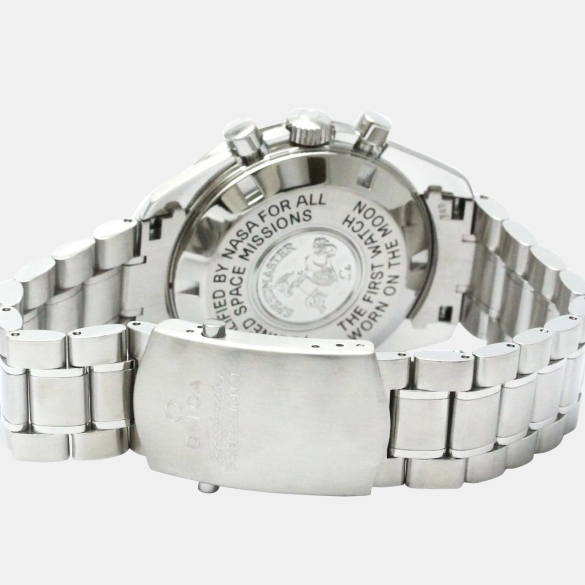 Omega Grey Stainless Steel Speedmaster 3570.40 Manual Winding Men's Wristwatch 42 Mm