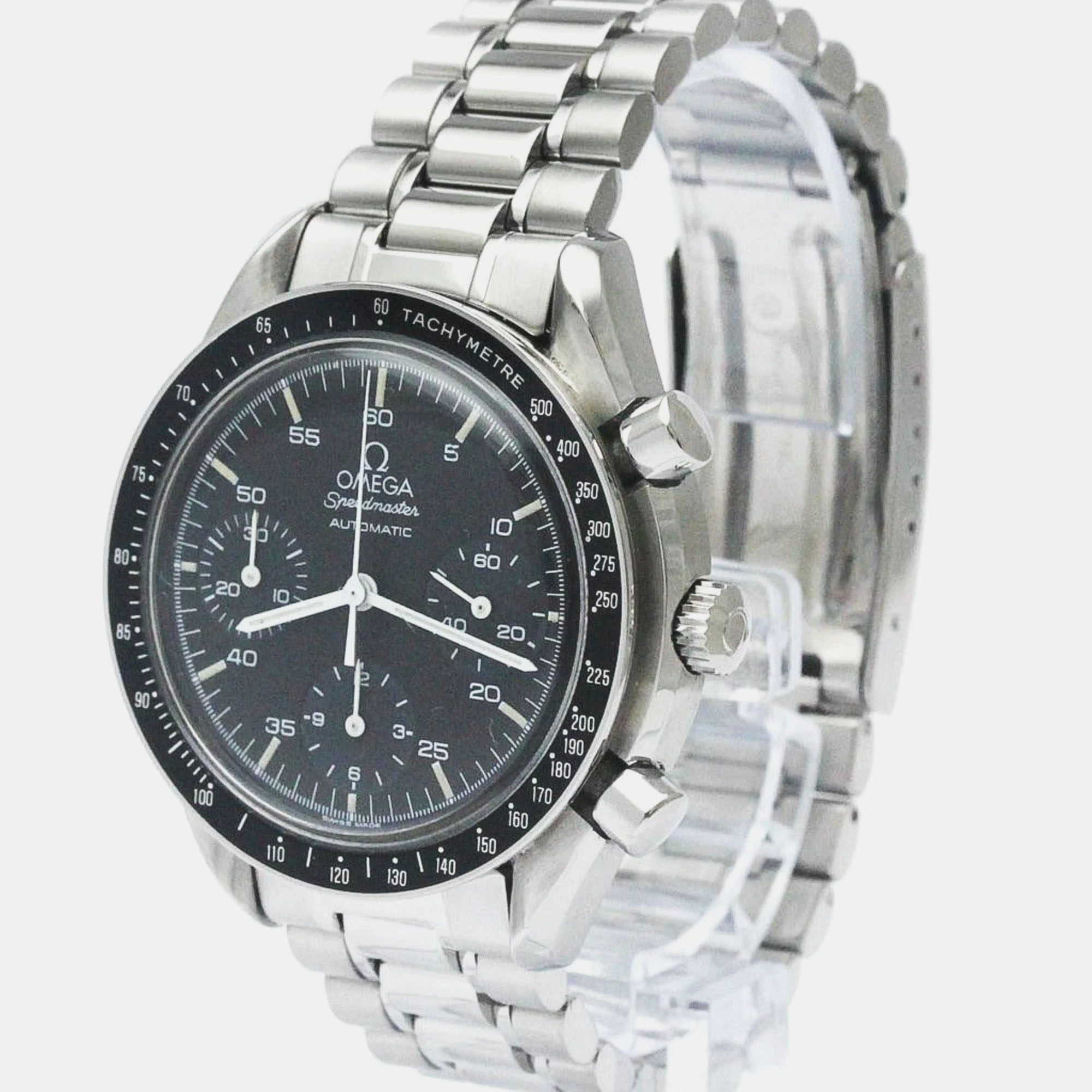 Omega Black Stainless Steel Speedmaster 3510.50 Automatic Men's Wristwatch 39 mm
Omega Black Stainless Steel Speedmaster 3510.50 Automatic Men's Wristwatch 39 mm