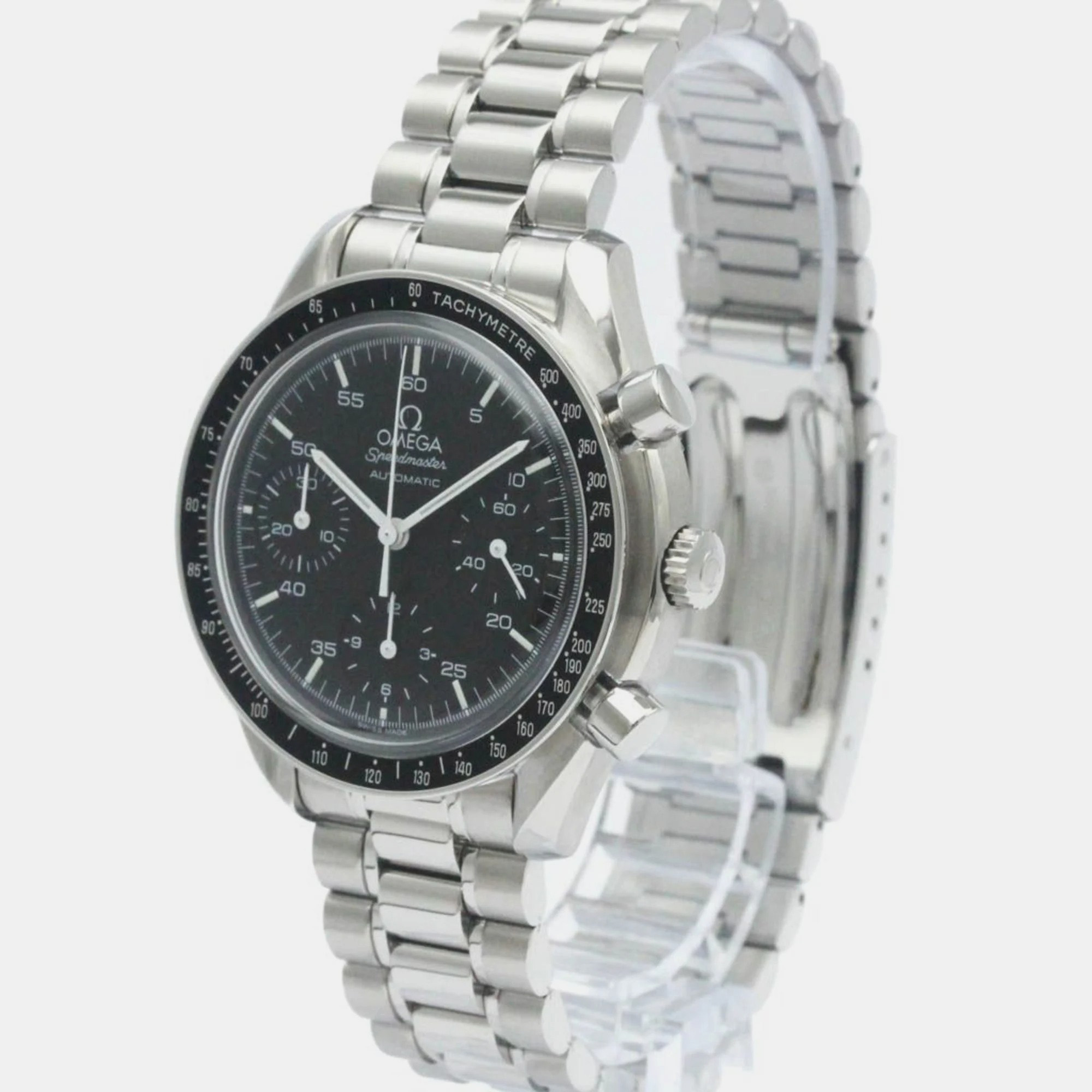 Omega Black Stainless Steel Speedmaster 3510.50 Automatic Men's Wristwatch 39 mm
Omega Black Stainless Steel Speedmaster 3510.50 Automatic Men's Wristwatch 39 mm