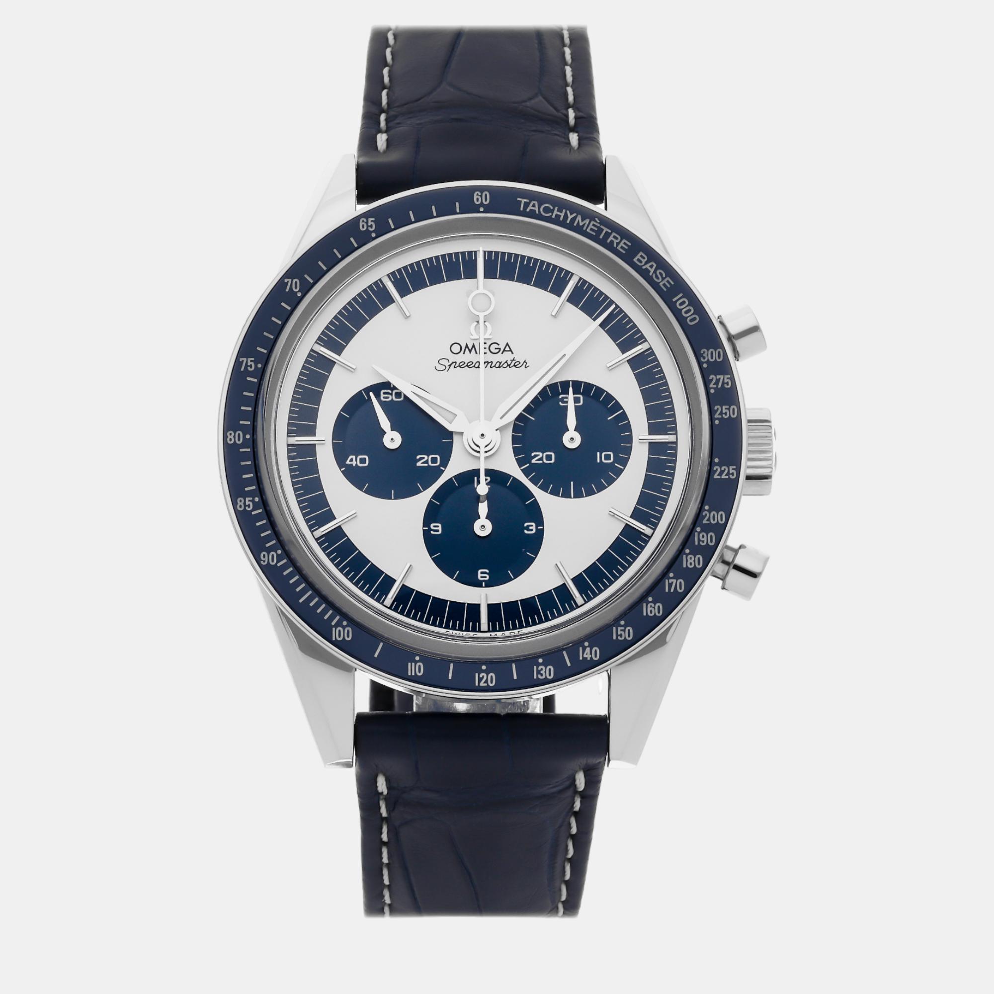 Omega silver stainless steel speedmaster 311.33.40.30.02.001 manual winding men's wristwatch 39 mm
