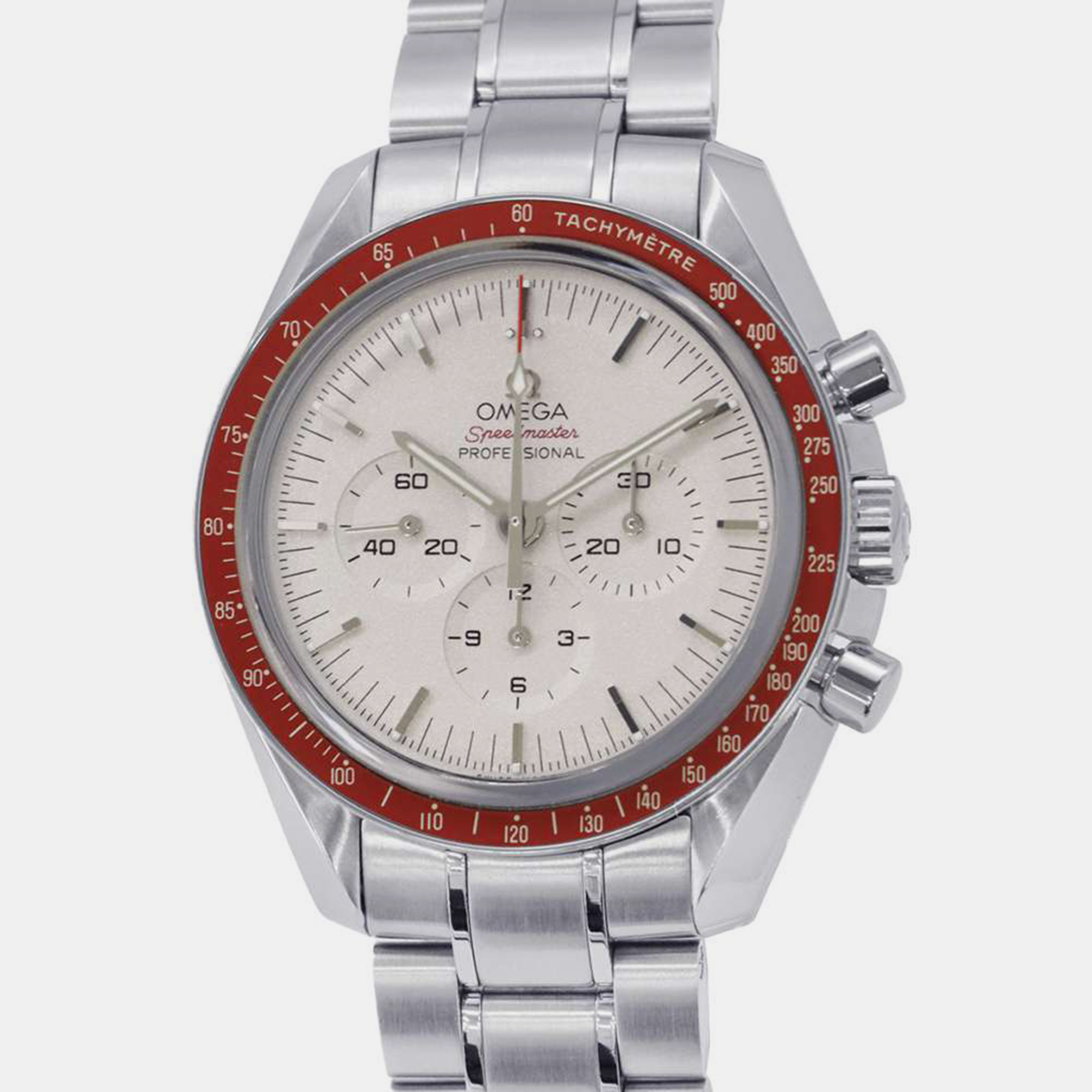 Omega grey stainless steel speedmaster 522.30.42.30.06.001 manual winding men's wristwatch 42 mm
