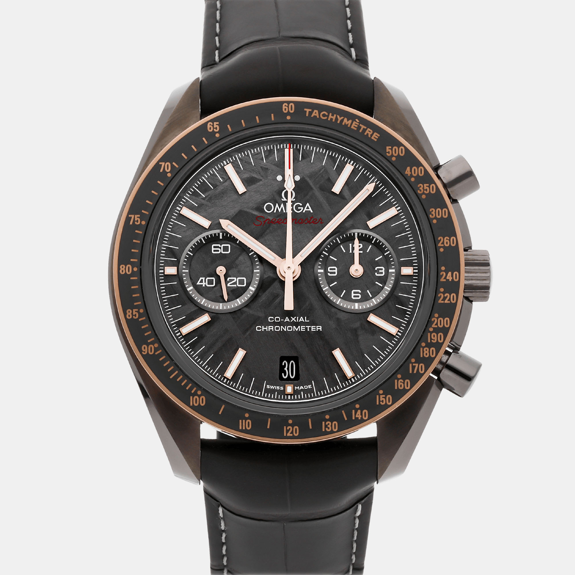 Omega grey ceramic speedmaster moonwatch 311.63.44.51.99.001 automatic men's wristwatch 44 mm