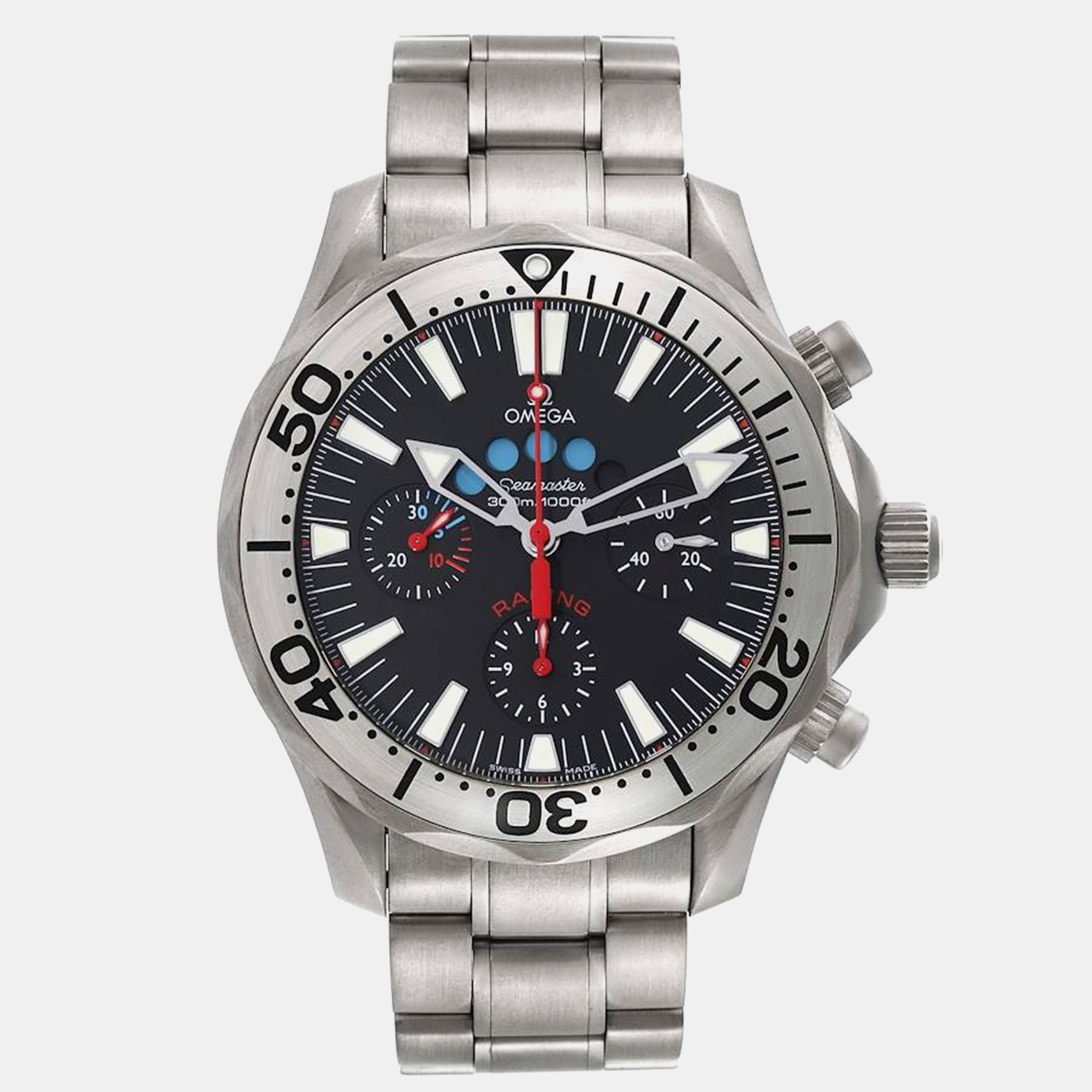 Omega black titanium seamaster 2269.52 automatic men's wristwatch 44 mm
