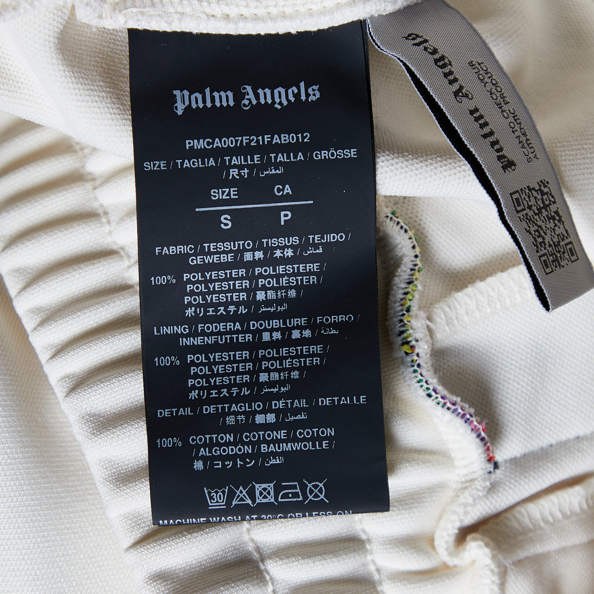 Palm Angels X Missoni Off-White Jersey Contrast Trim Sweatpants S