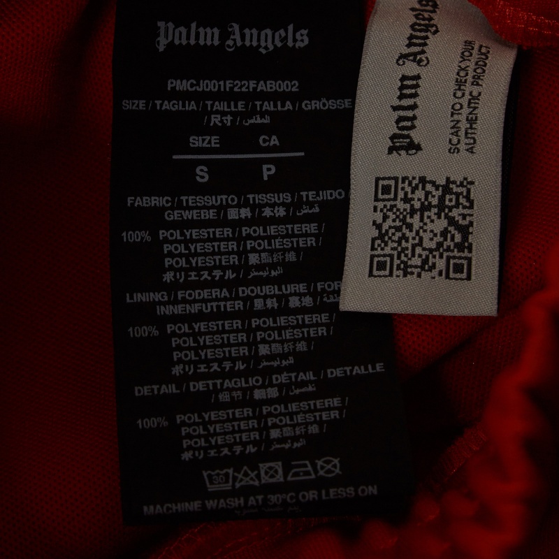 Palm Angels Orange Jersey Classic Track Pants S