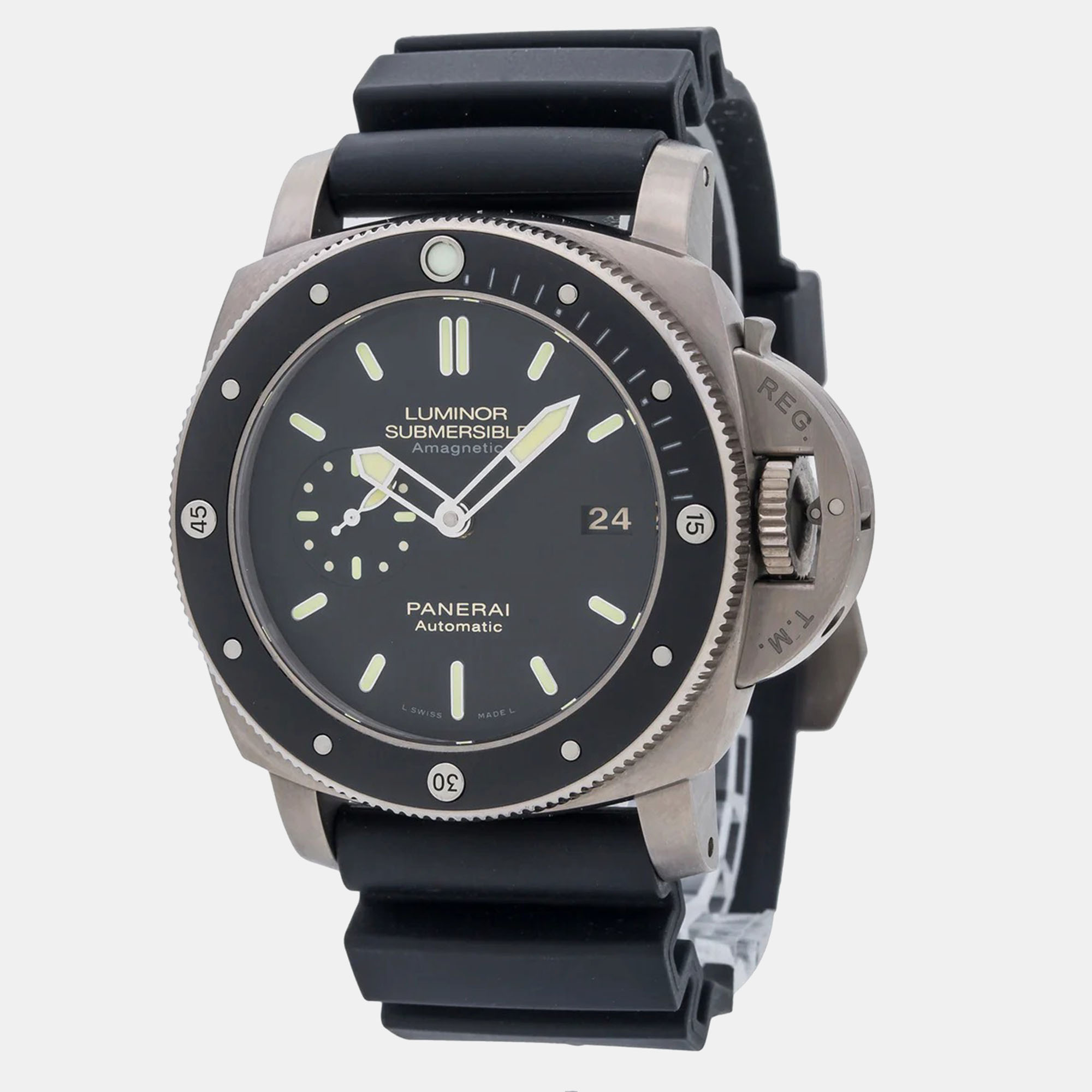Panerai Black Titanium Luminor Submersible 1950 Automatic Men's Wristwatch 47 mm
Panerai Black Titanium Luminor Submersible 1950 Automatic Men's Wristwatch 47 mm