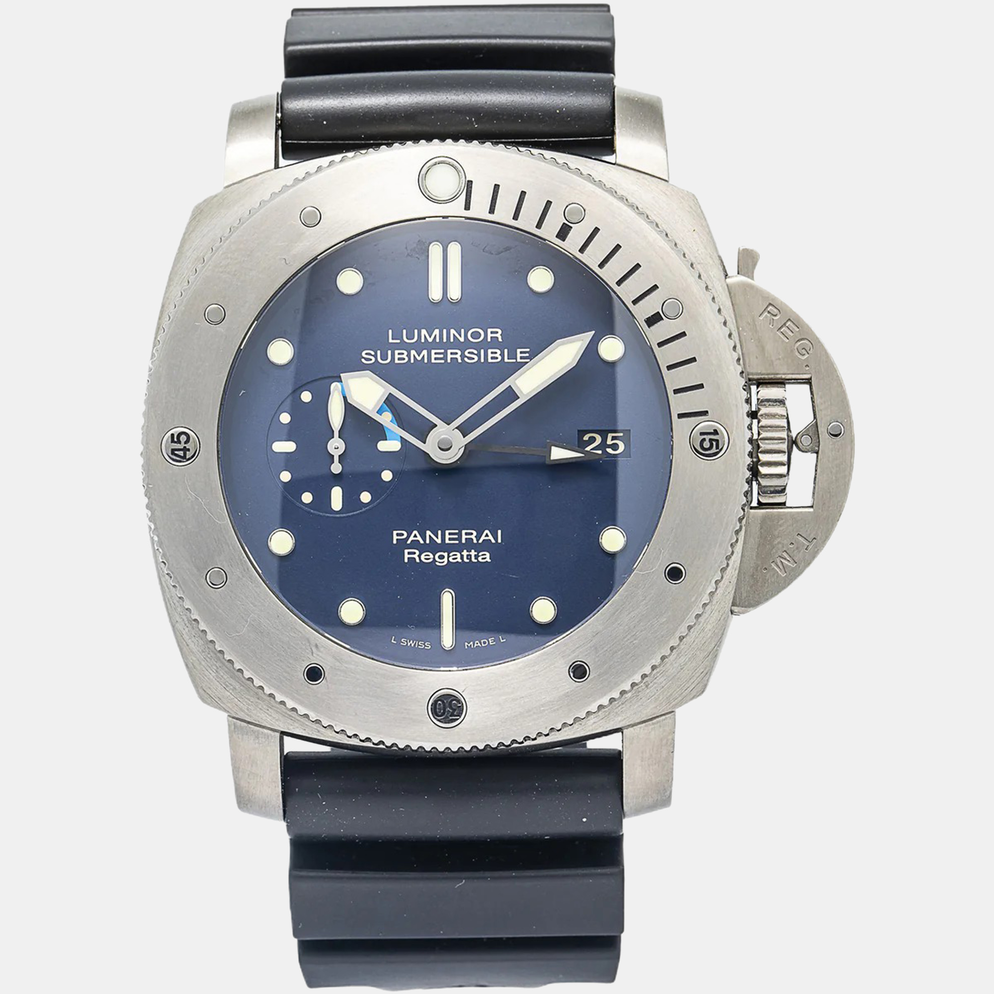 Panerai Luminor Submersible PAM00371 Automatic Blue Titanium Men's Wristwatch
Panerai Luminor Submersible PAM00371 Automatic Blue Titanium Men's Wristwatch