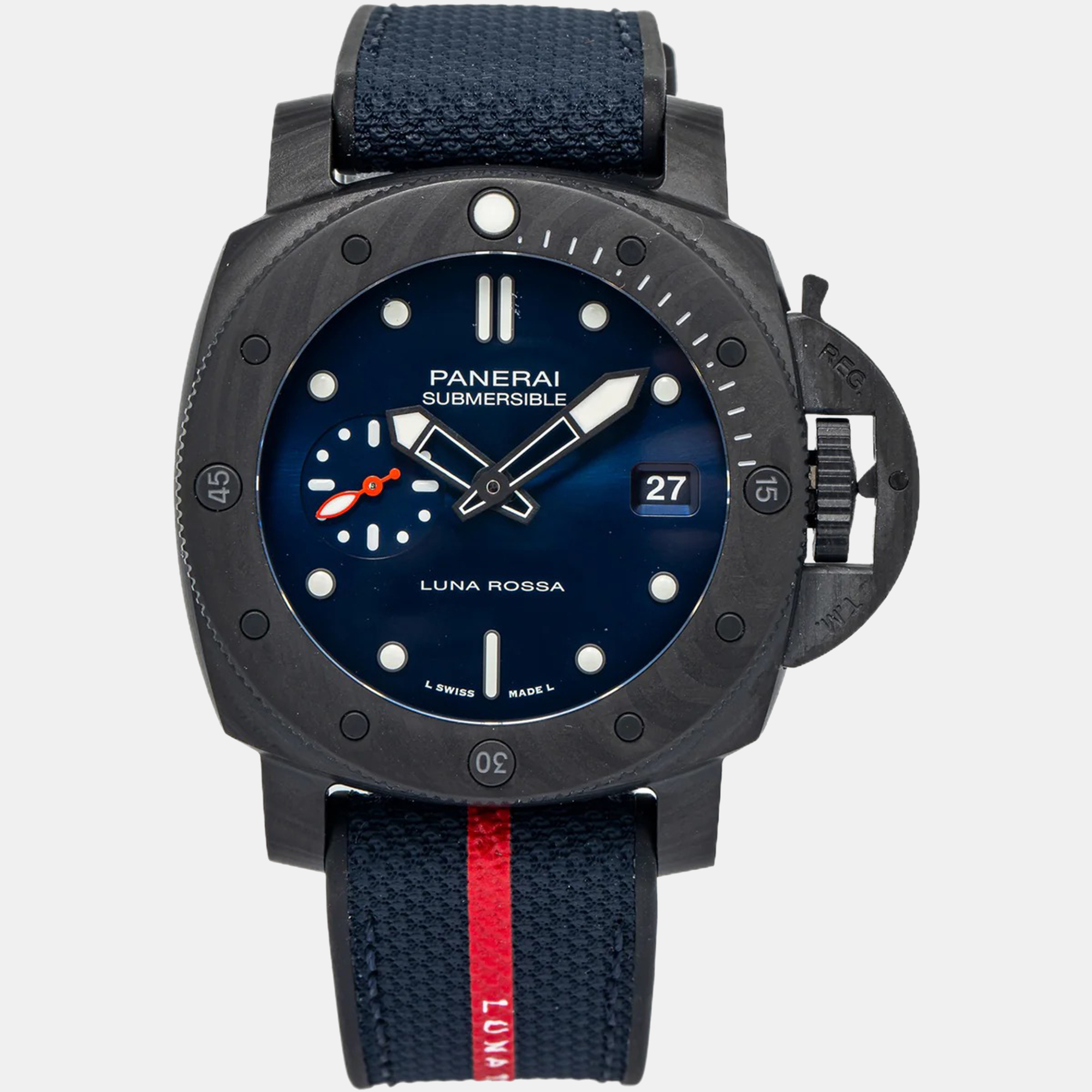 Submersible Luna Rossa PAM01563 Limited Edition Automatic Carbon Men's Wristwatch 44mm - Panerai - Modalova