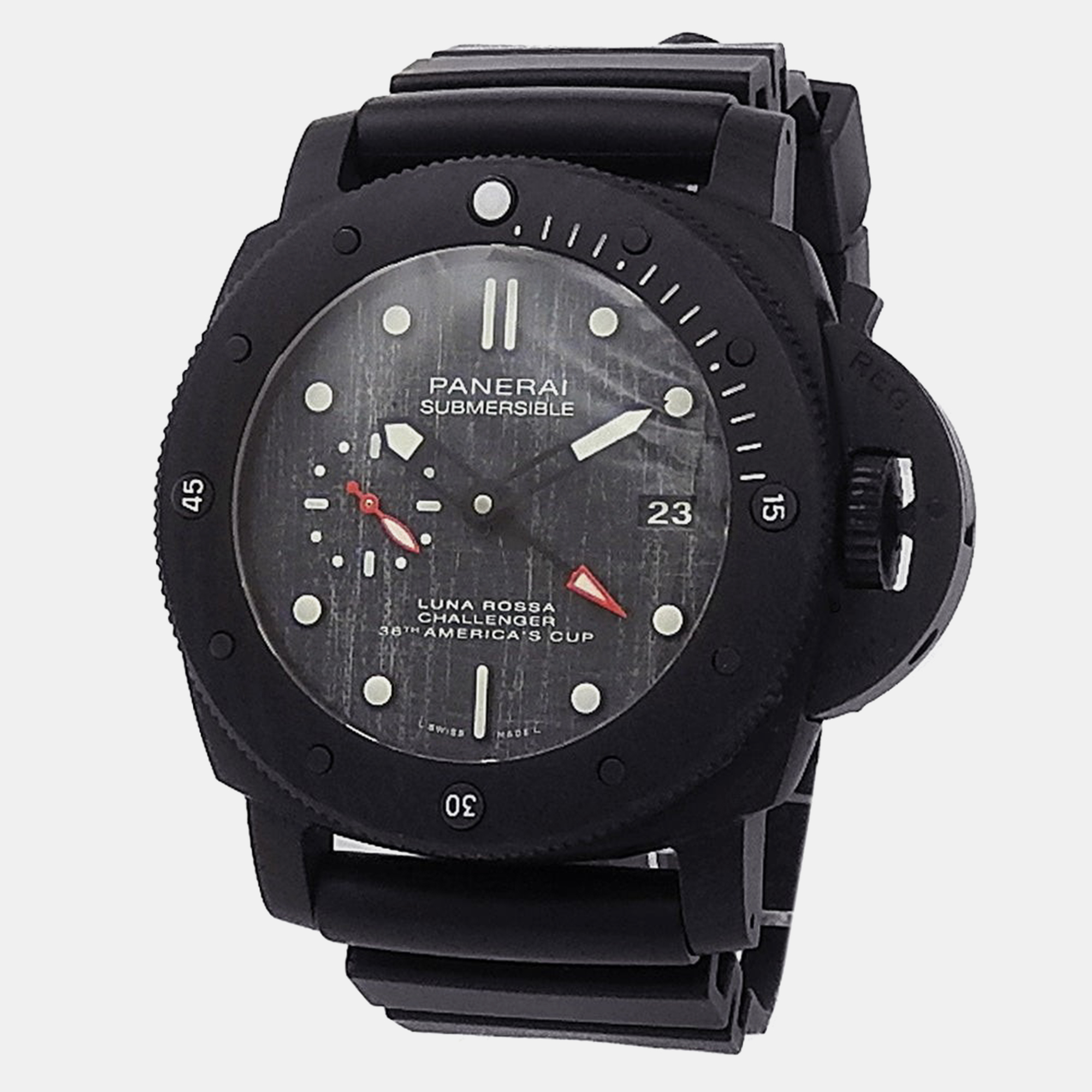 Submersible PAM01039 Automatic Carbontech Men's Wristwatch 47 mm - Panerai - Modalova
