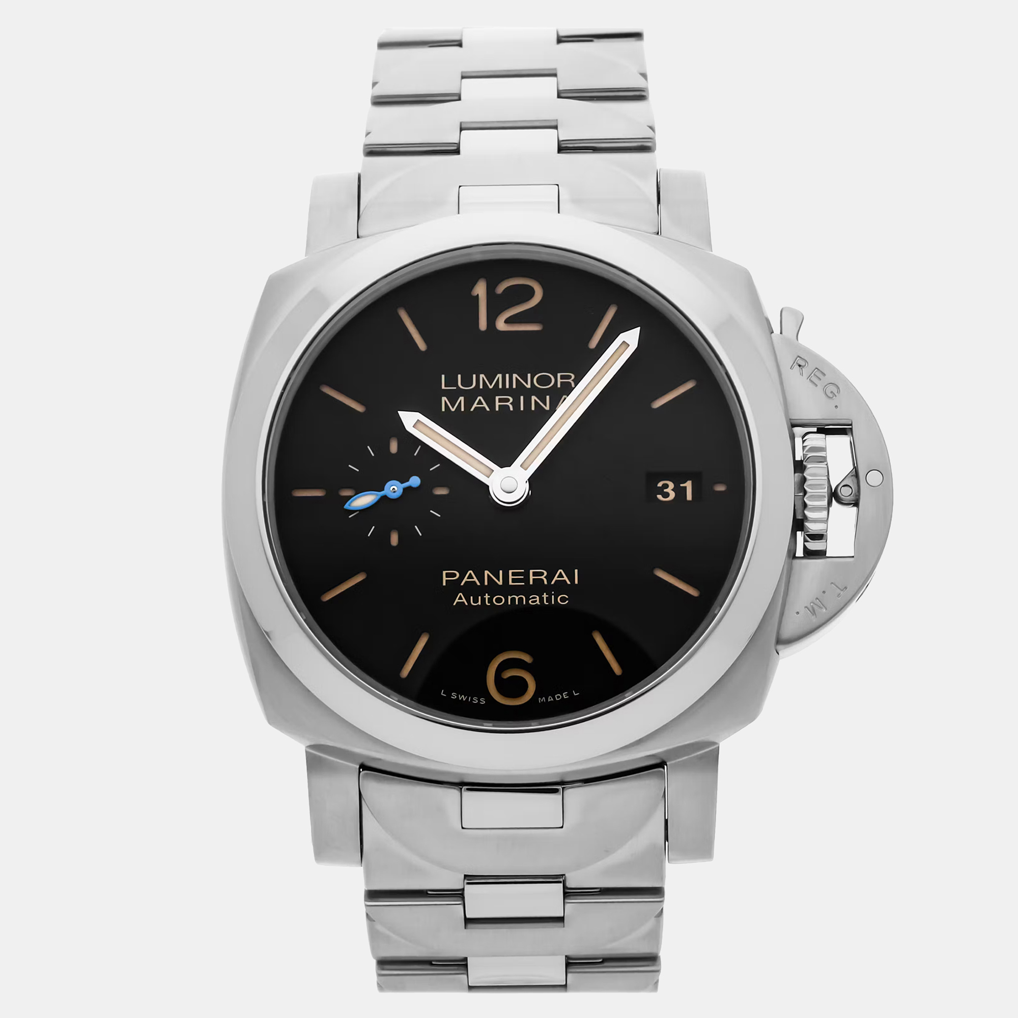 Pre-Owned Panerai Luminor Marina 1950 3 Days PAM 722 42 mm, Black
Pre-Owned Panerai Luminor Marina 1950 3 Days PAM 722 42 mm, Black
