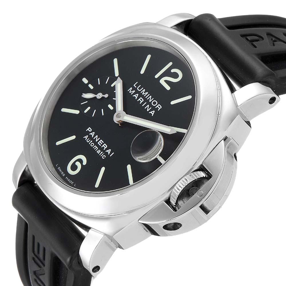 Panerai Black Stainless Steel Luminor Marina Automatic PAM00104 Men's Wristwatch
Panerai Black Stainless Steel Luminor Marina Automatic PAM00104 Men's Wristwatch