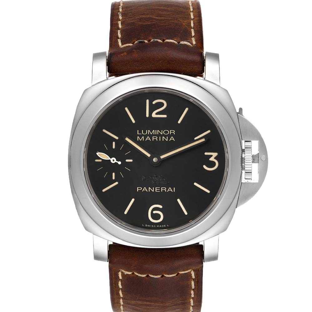 Panerai Grey Stainless Steel Luminor Marina Acciaio PAM00463 Men's Wristwatch 44 MM