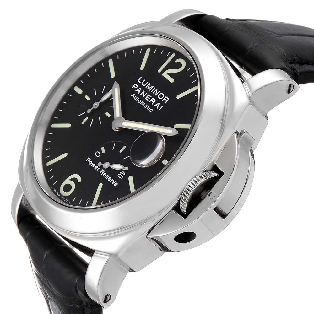 Panerai Black Stainless Steel Luminor Power Reserve Automatic PAM00090 Men's Wristwatch
Panerai Black Stainless Steel Luminor Power Reserve Automatic PAM00090 Men's Wristwatch