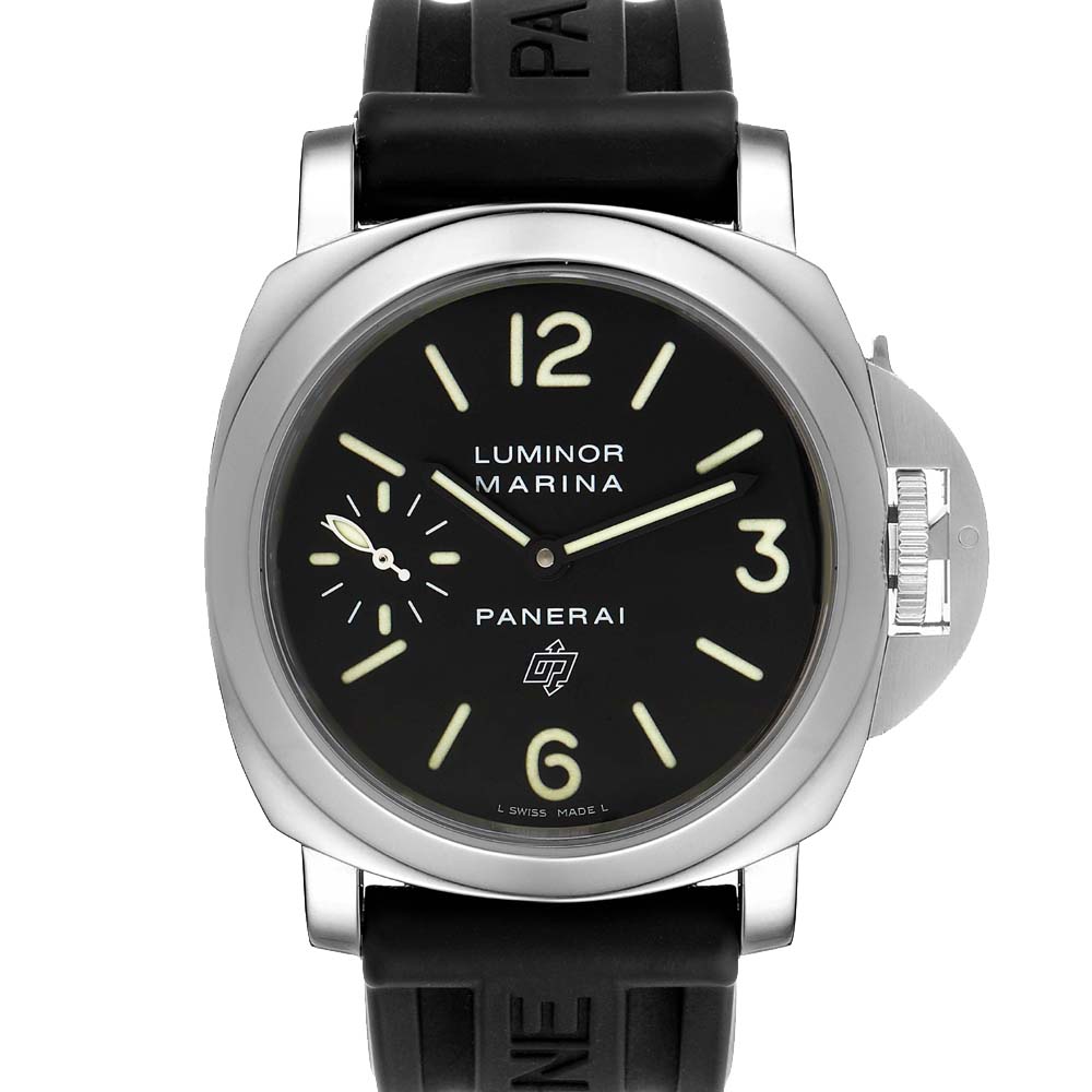 Panerai Black Stainless Steel Luminor Marina PAM00005 Men's Wristwatch 44 MM