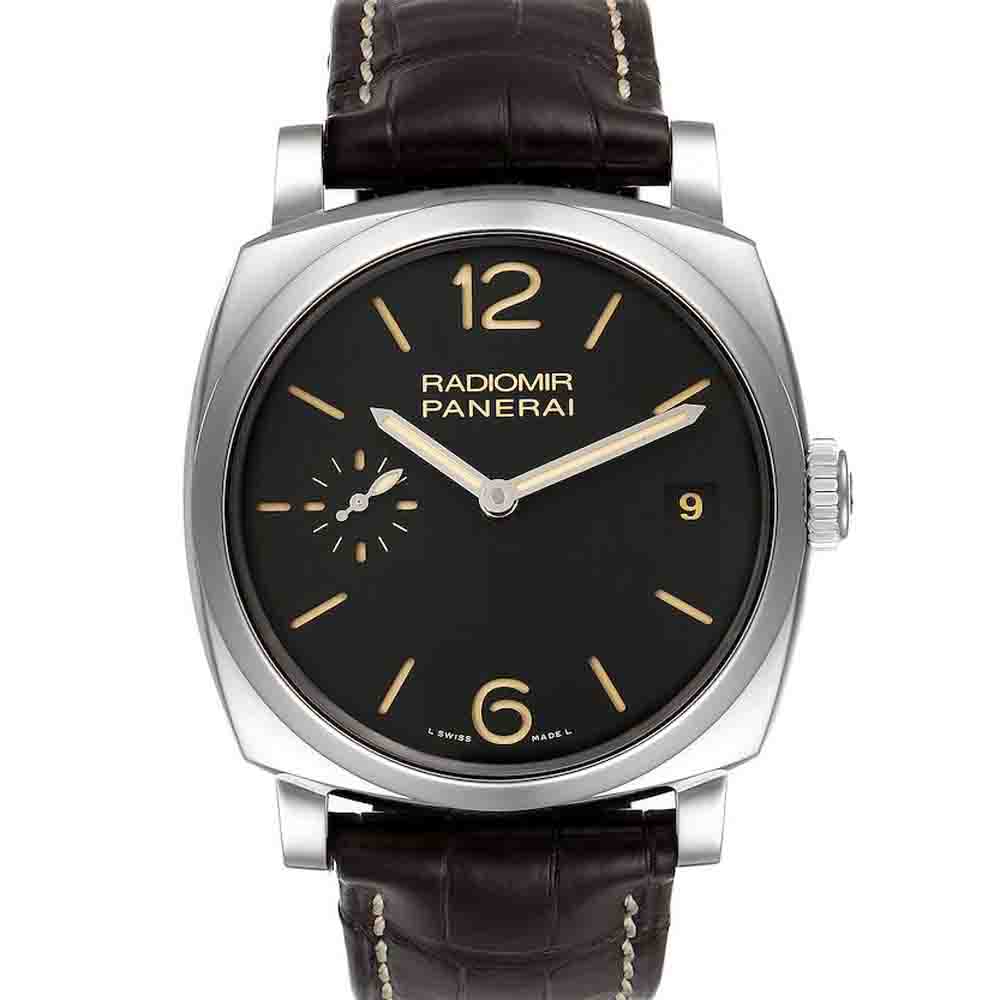 Panerai Black Stainless Steel Radiomir 1940 3 Days PAM00514 Men's Wristwatch 47 MM