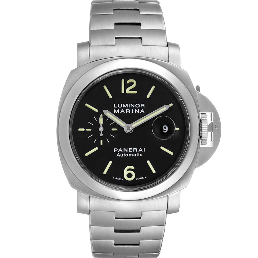 Panerai Black Stainless Steel Luminor Marina Automatic PAM00299 Men's Wristwatch 44 MM