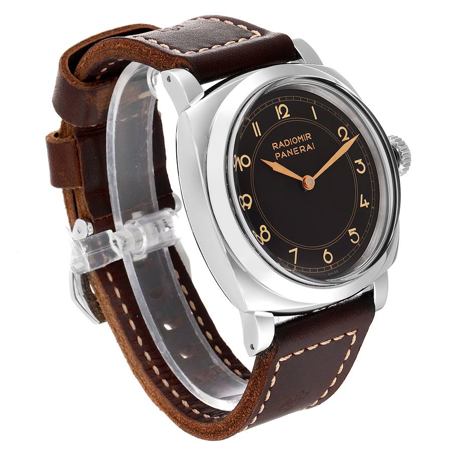 Panerai Black Stainless Steel Radiomir PAM00790 Manual Winding Men's Wristwatch 47 Mm