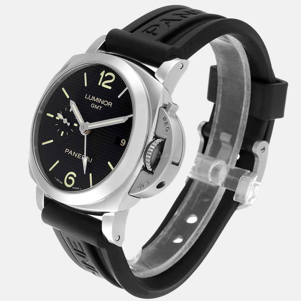 Panerai Black Stainless Steel Luminor PAM00535 Automatic Men's Wristwatch 42 Mm