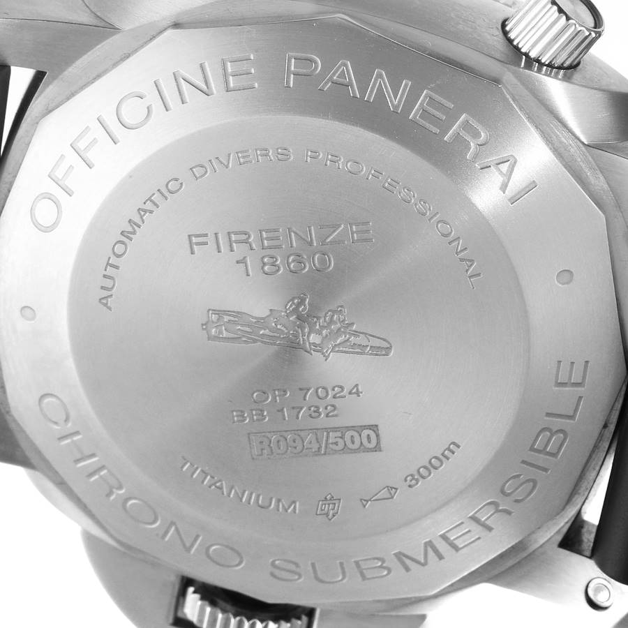 Panerai Black Titanium Luminor Submersible PAM00614 Automatic Men's Wristwatch 47 Mm