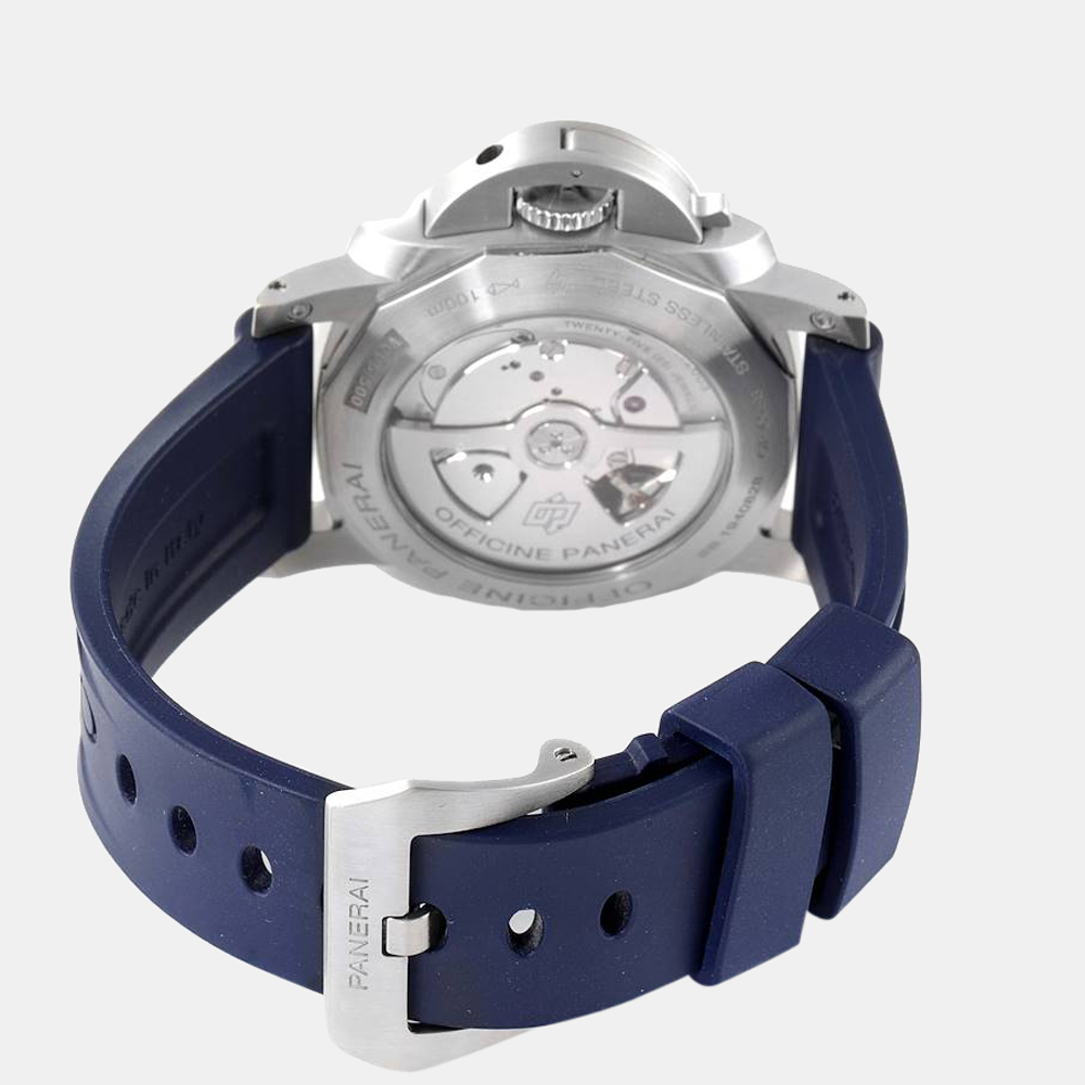 Panerai Blue Stainless Steel Luminor Marina PAM00986 Automatic Men's Wristwatch 44 Mm