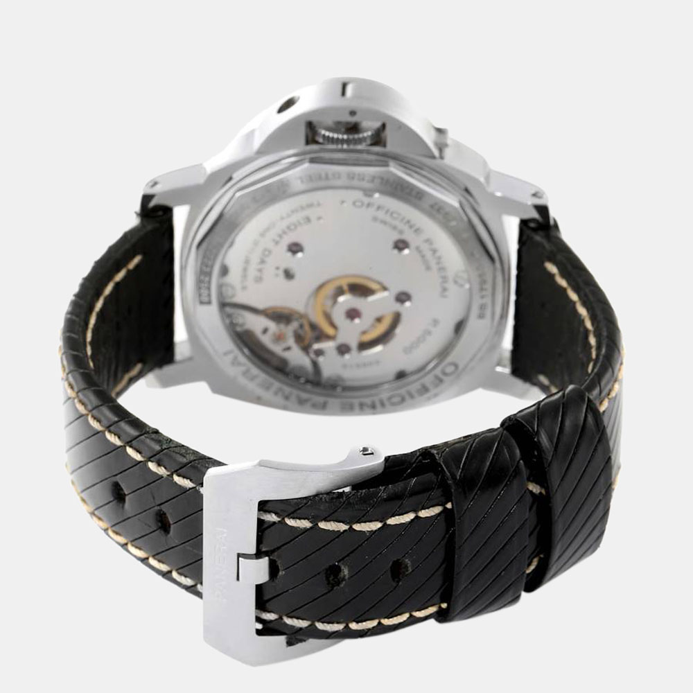 Panerai Black Stainless Steel Luminor Marina PAM00510 Manual Winding Men's Wristwatch 44 Mm