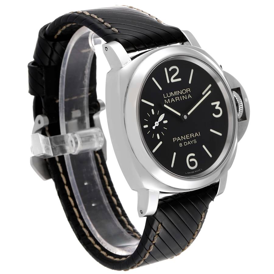 Panerai Black Stainless Steel Luminor Marina PAM00510 Manual Winding Men's Wristwatch 44 Mm