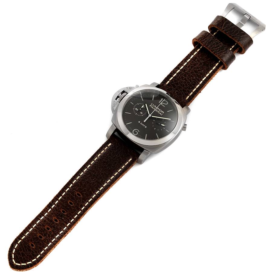 Panerai Black Titanium Luminor Monopulsate PAM00345 Manual Winding Men's Wristwatch 44 Mm