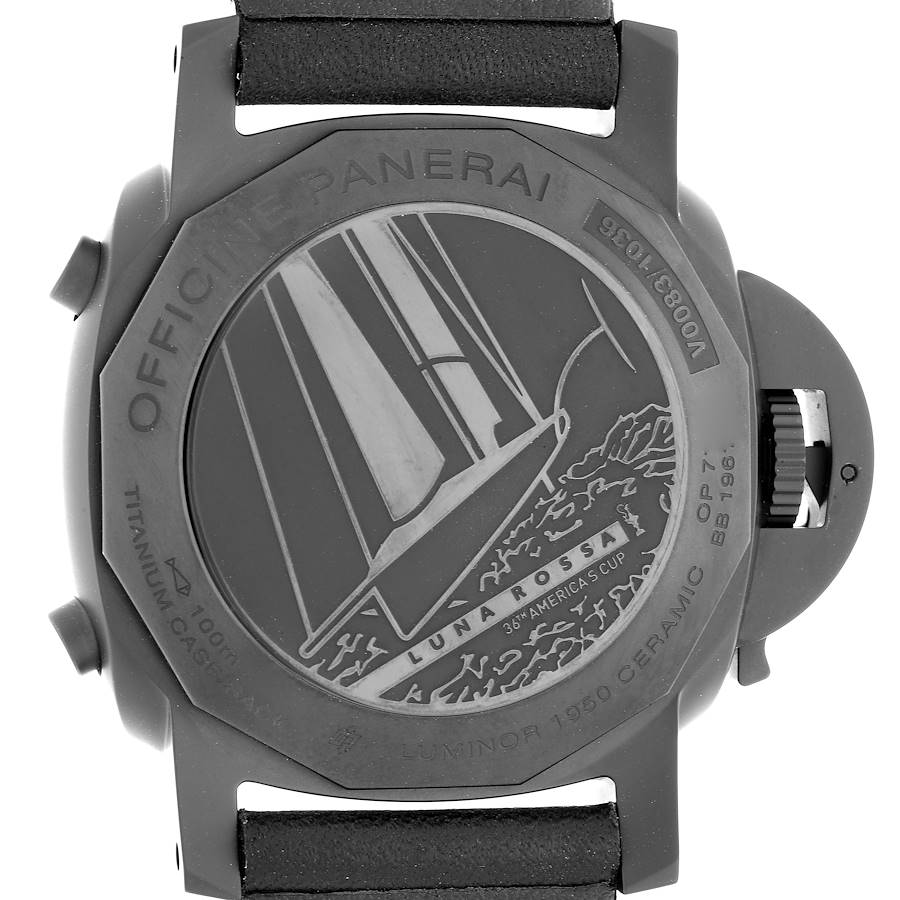Panerai Grey Ceramic Luminor PAM01037 Automatic Men's Wristwatch 44 Mm