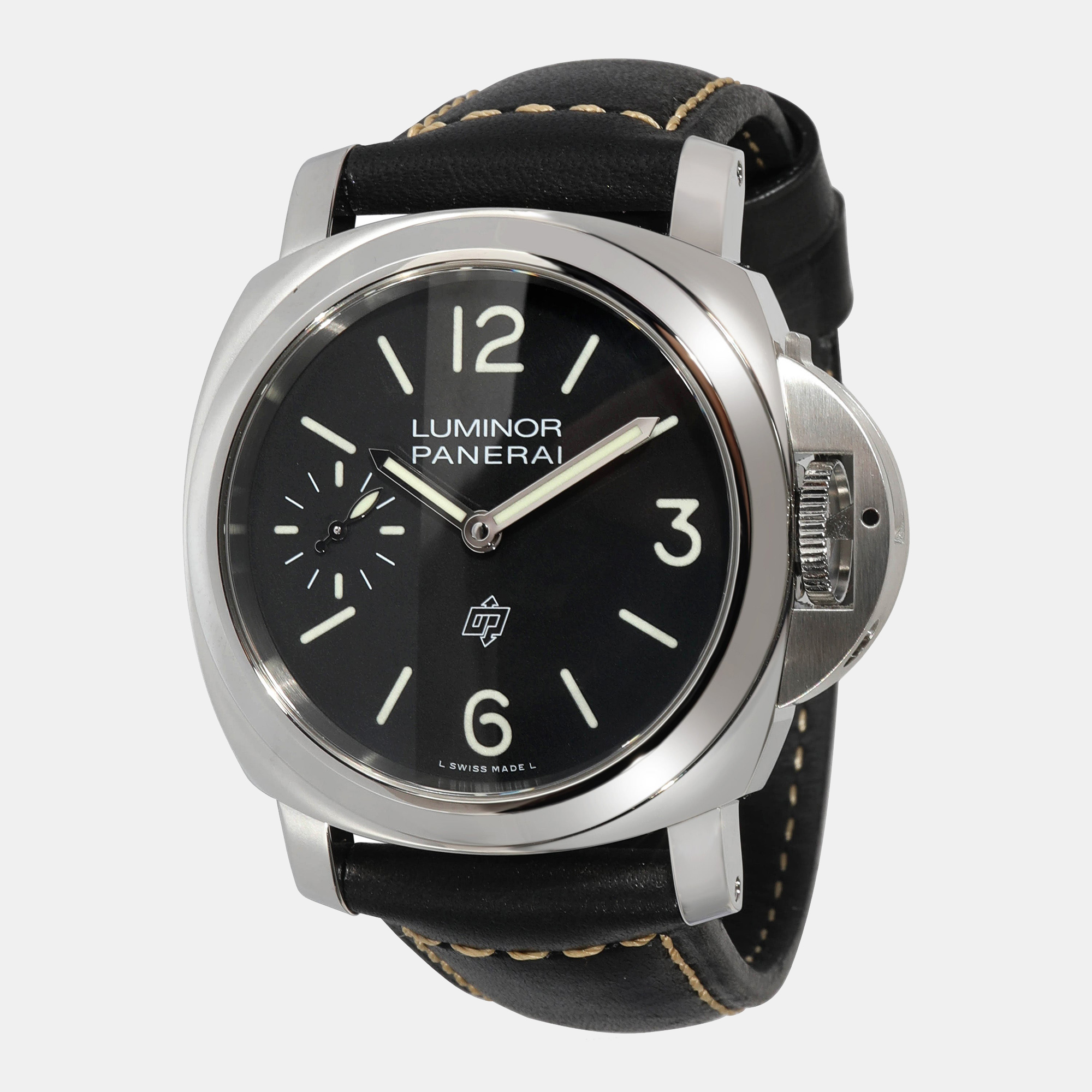 Panerai Black Stainless Steel Luminor PAM01084 Automatic Men's Wristwatch 44 Mm
