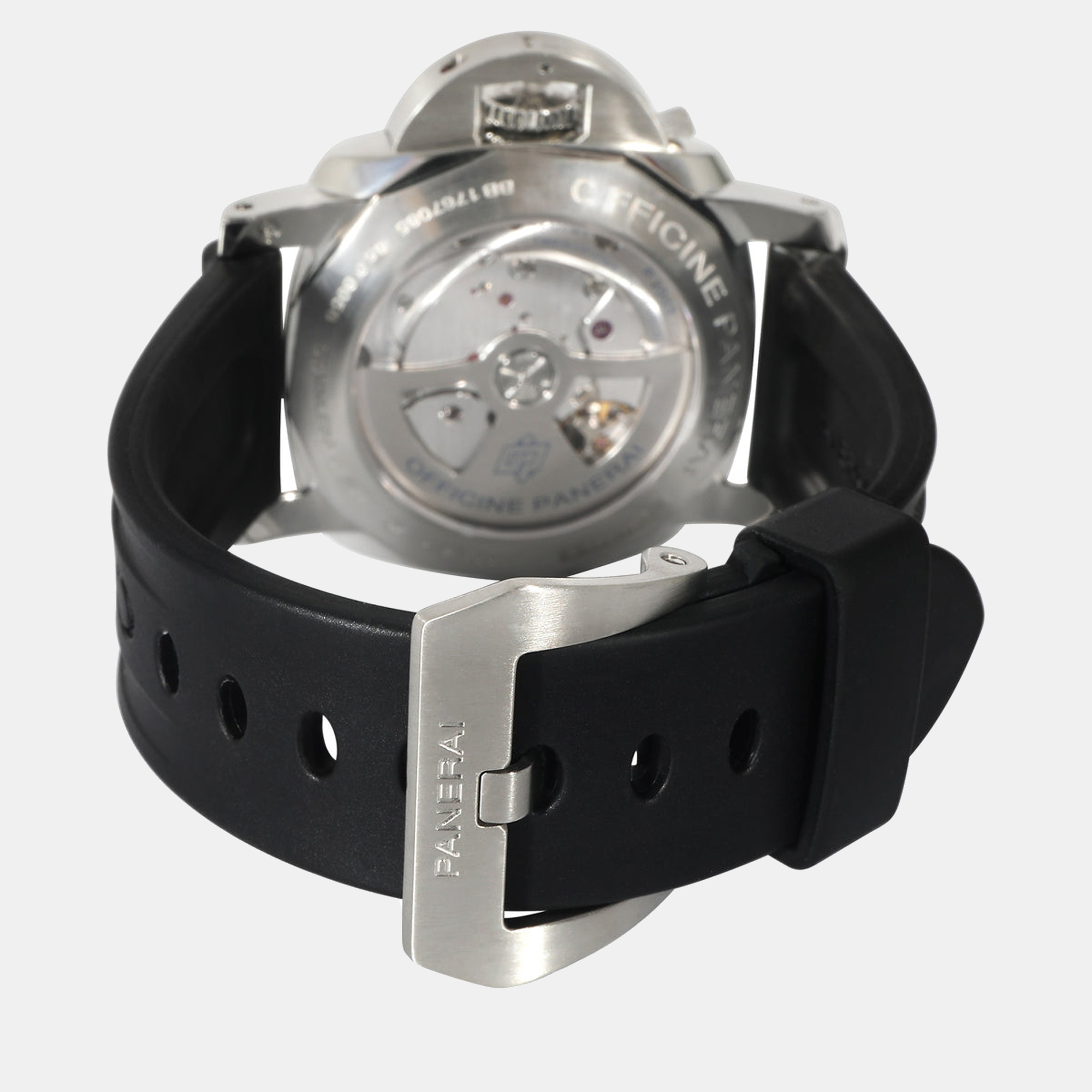 Panerai Black Stainless Steel Luminor GMT PAM00533 Automatic Men's Wristwatch 44mm