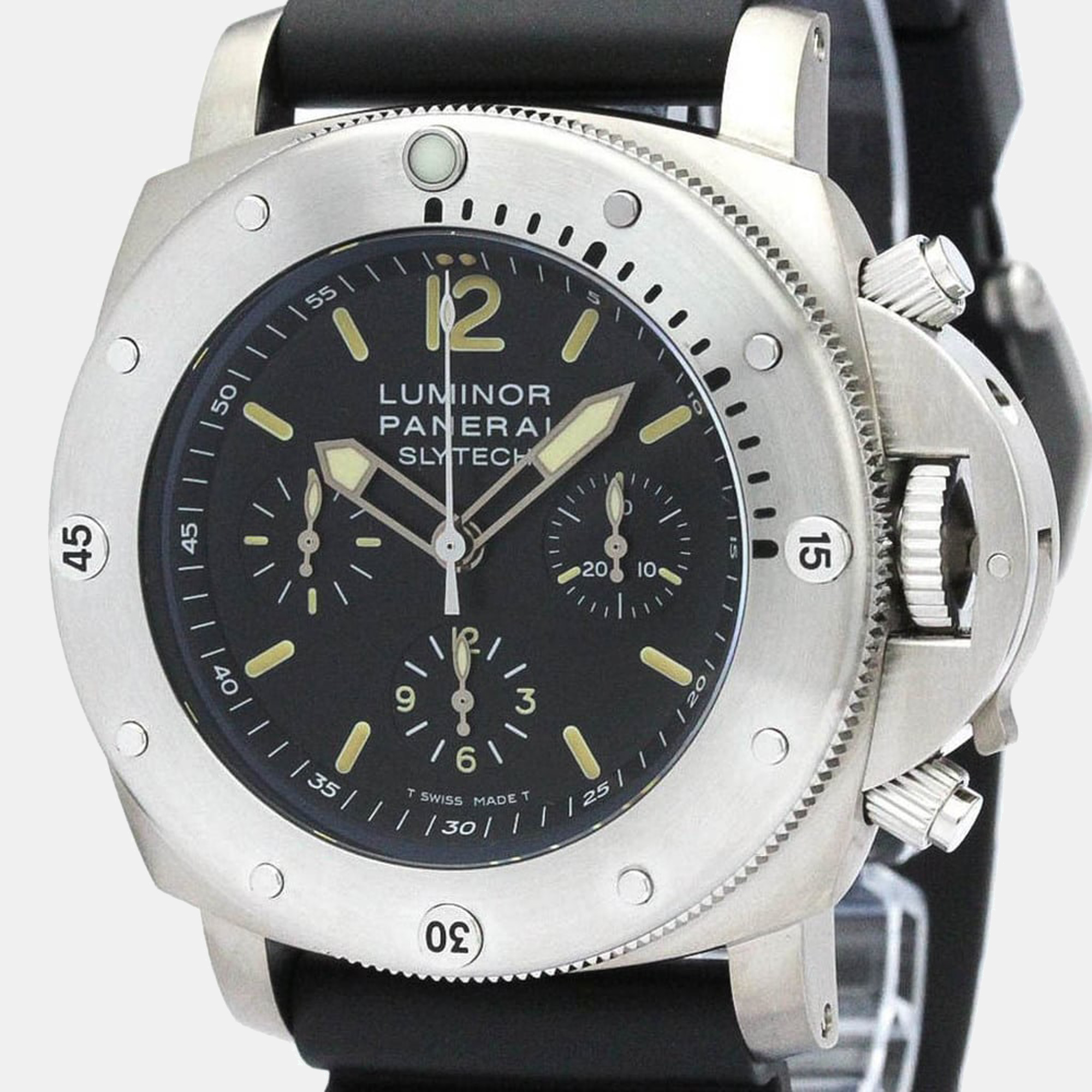 Panerai Black Titanium Luminor Submersible PAM00202 Men's Wristwatch 47 Mm