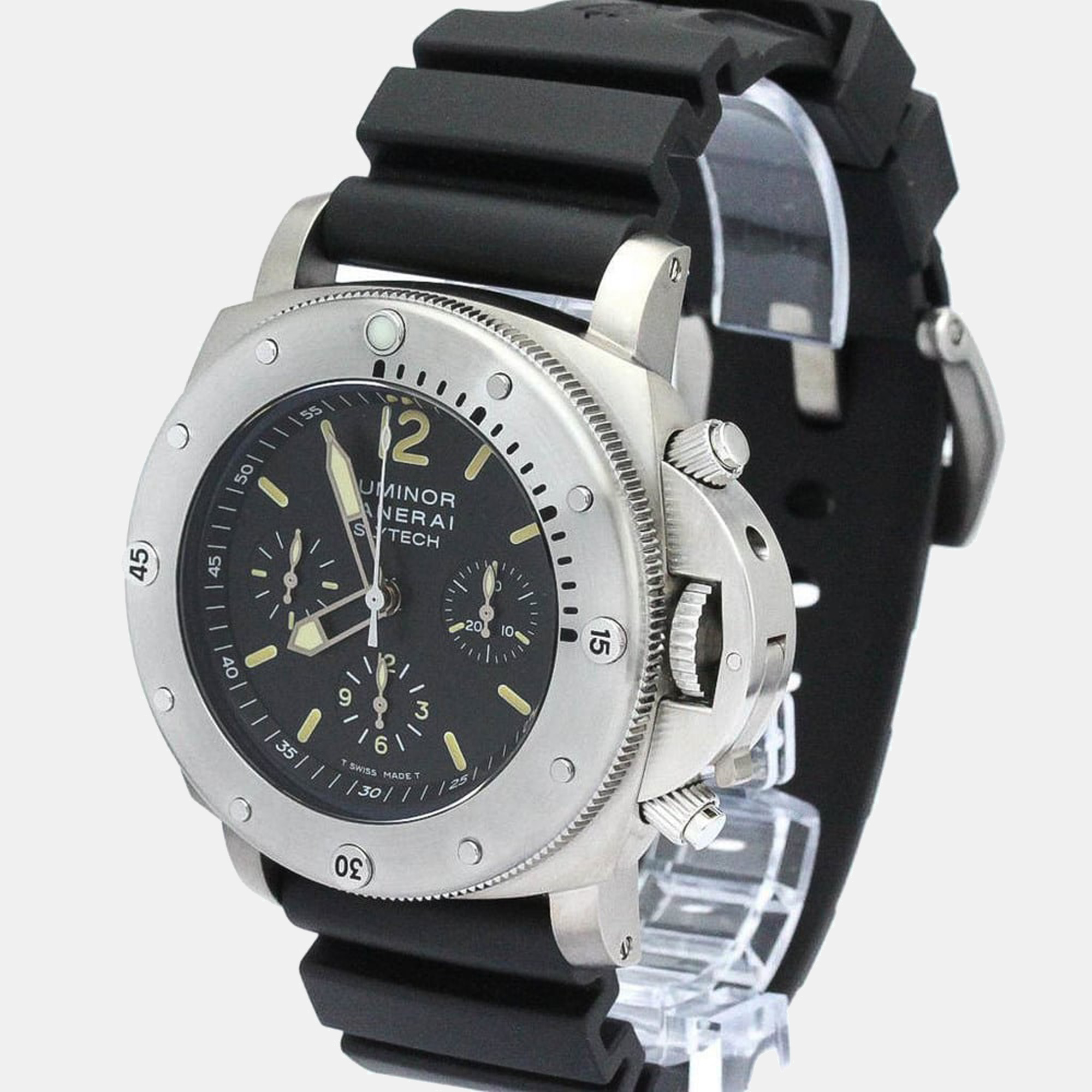 Panerai Black Titanium Luminor Submersible PAM00202 Men's Wristwatch 47 Mm