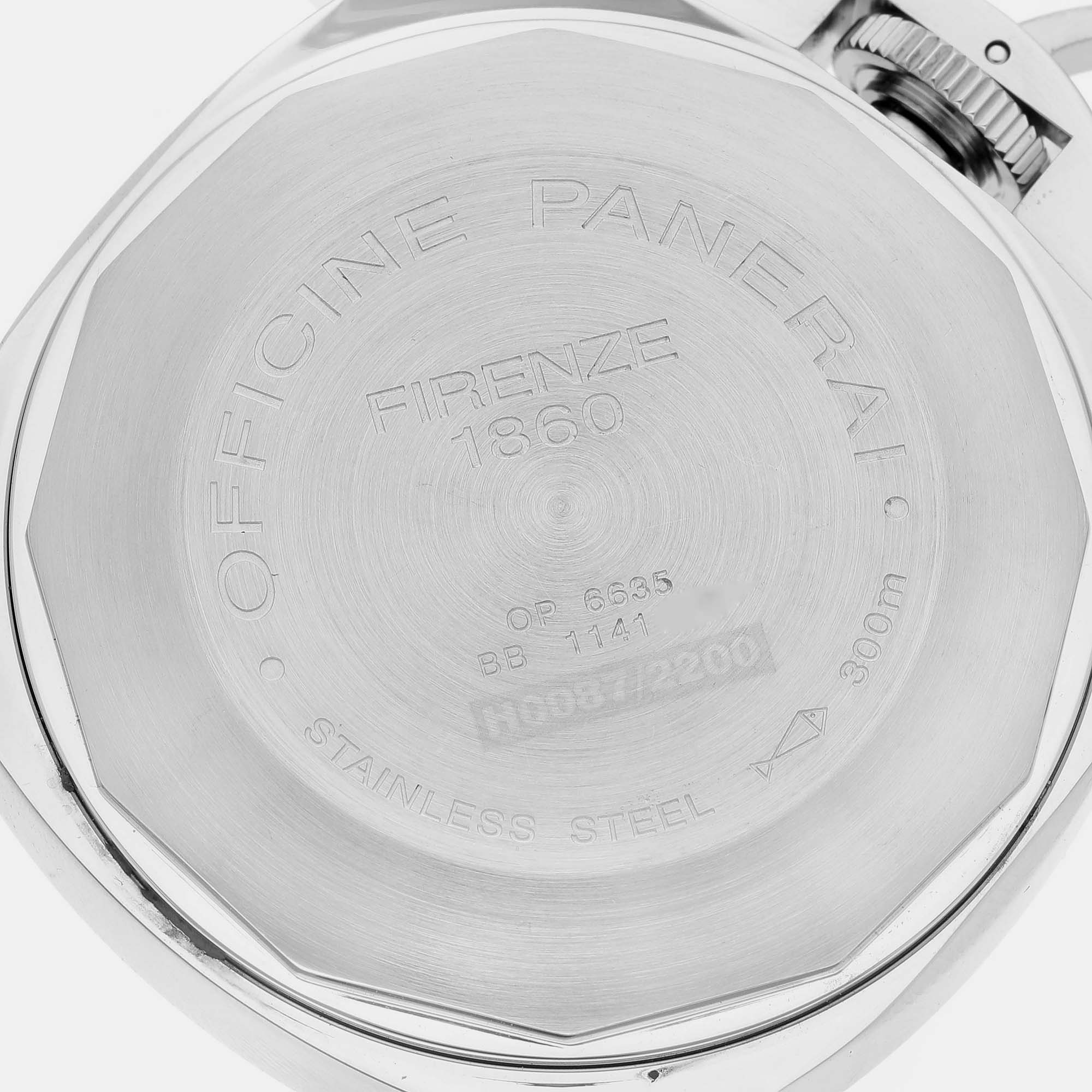 Panerai Black Stainless Steel Luminor PAM00090 Automatic Men's Wristwatch 44 Mm