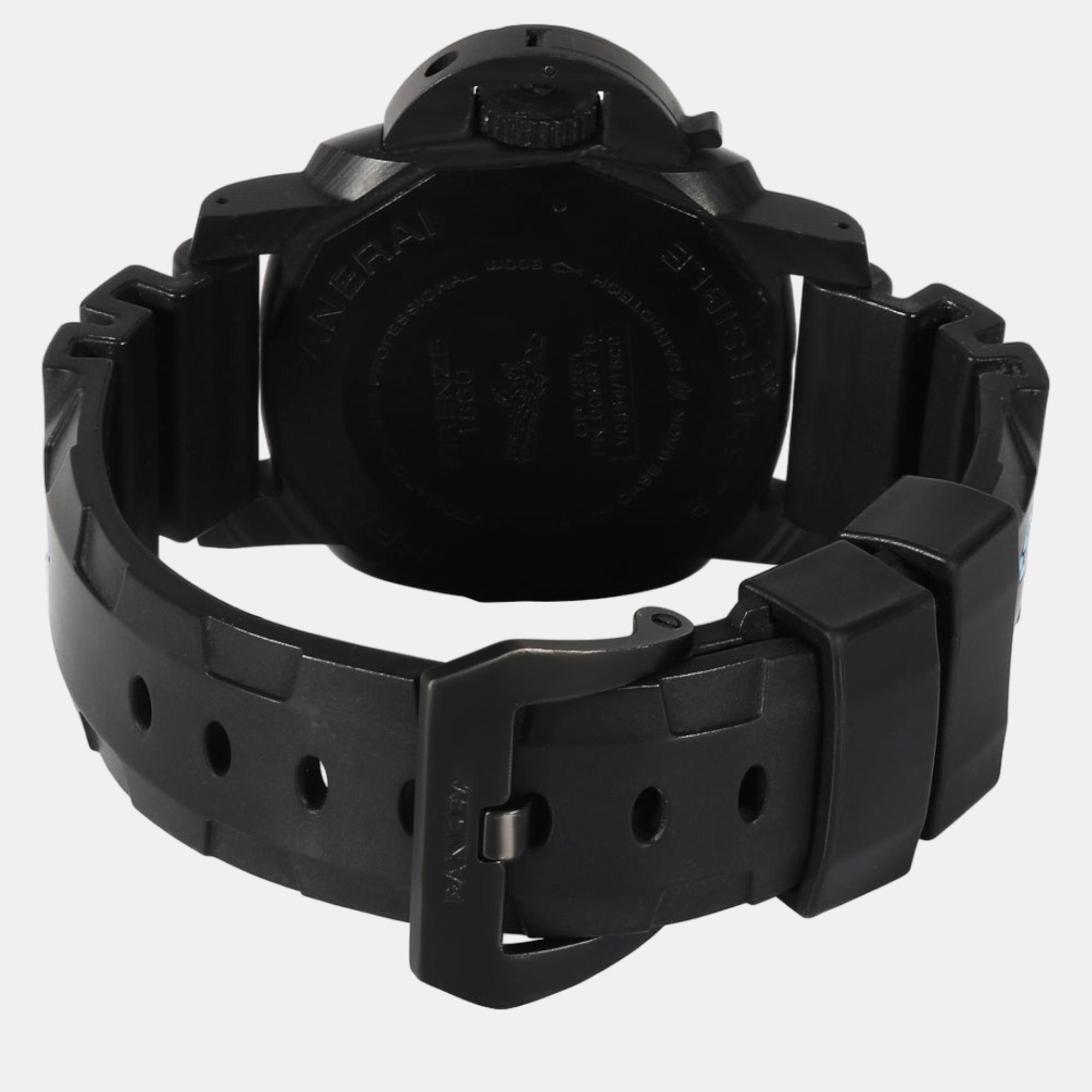 Panerai Black Carbon Fiber Luminor PAM00960 Automatic Men's Wristwatch 42 Mm