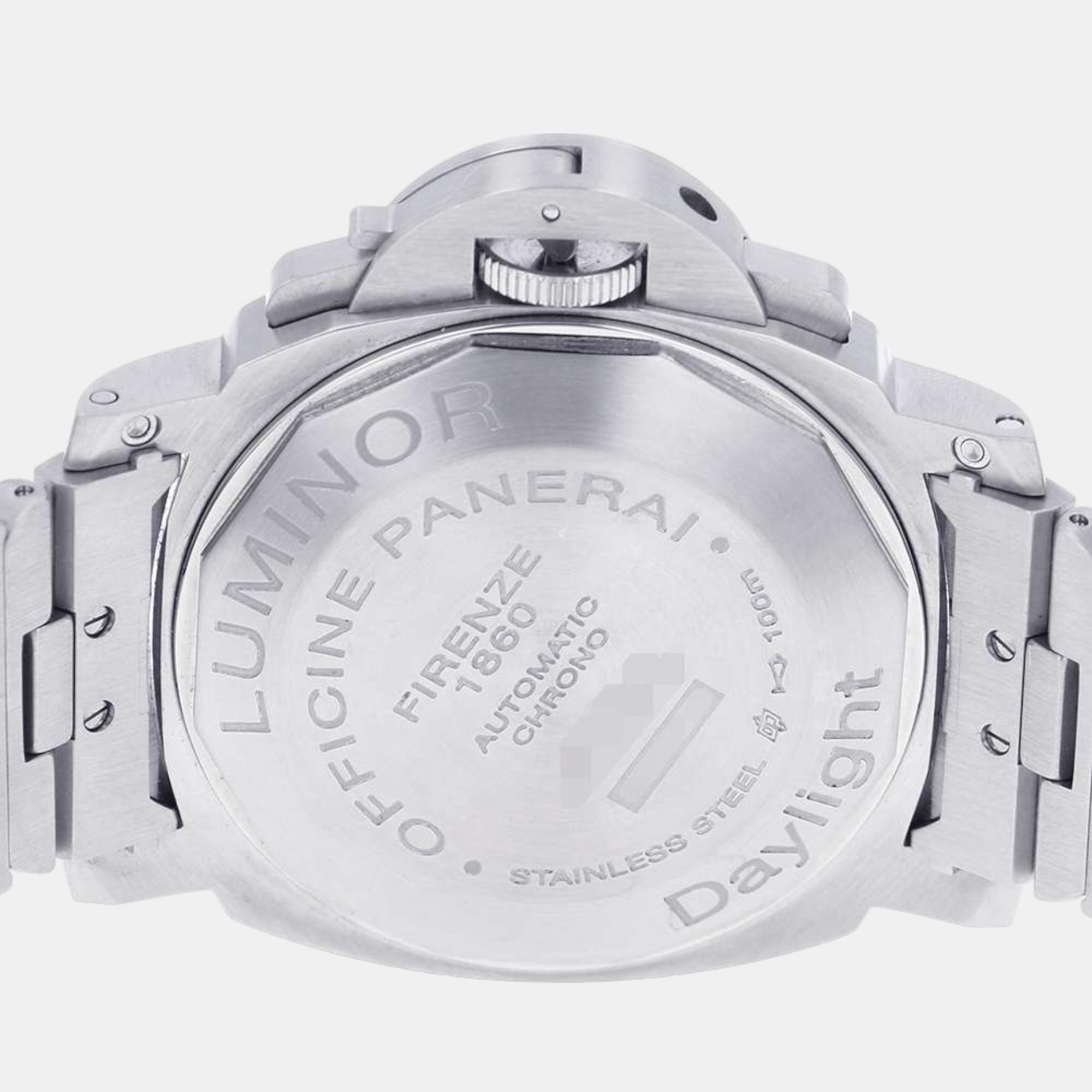 Panerai Black Stainless Steel Luminor PAM00236 Automatic Men's Wristwatch 44 Mm