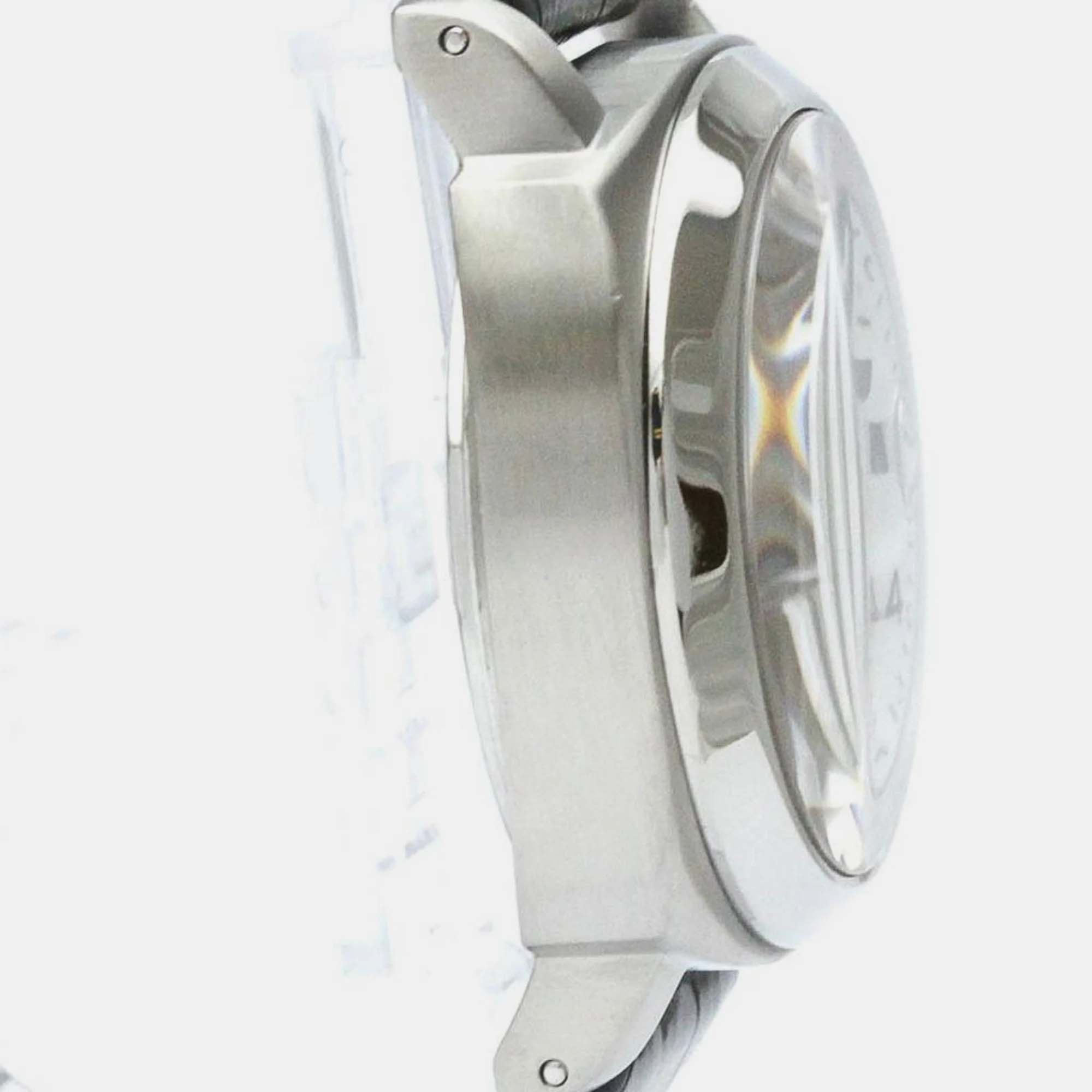 Panerai White Stainless Steel Luminor PAM00049 Automatic Men's Wristwatch 40 Mm