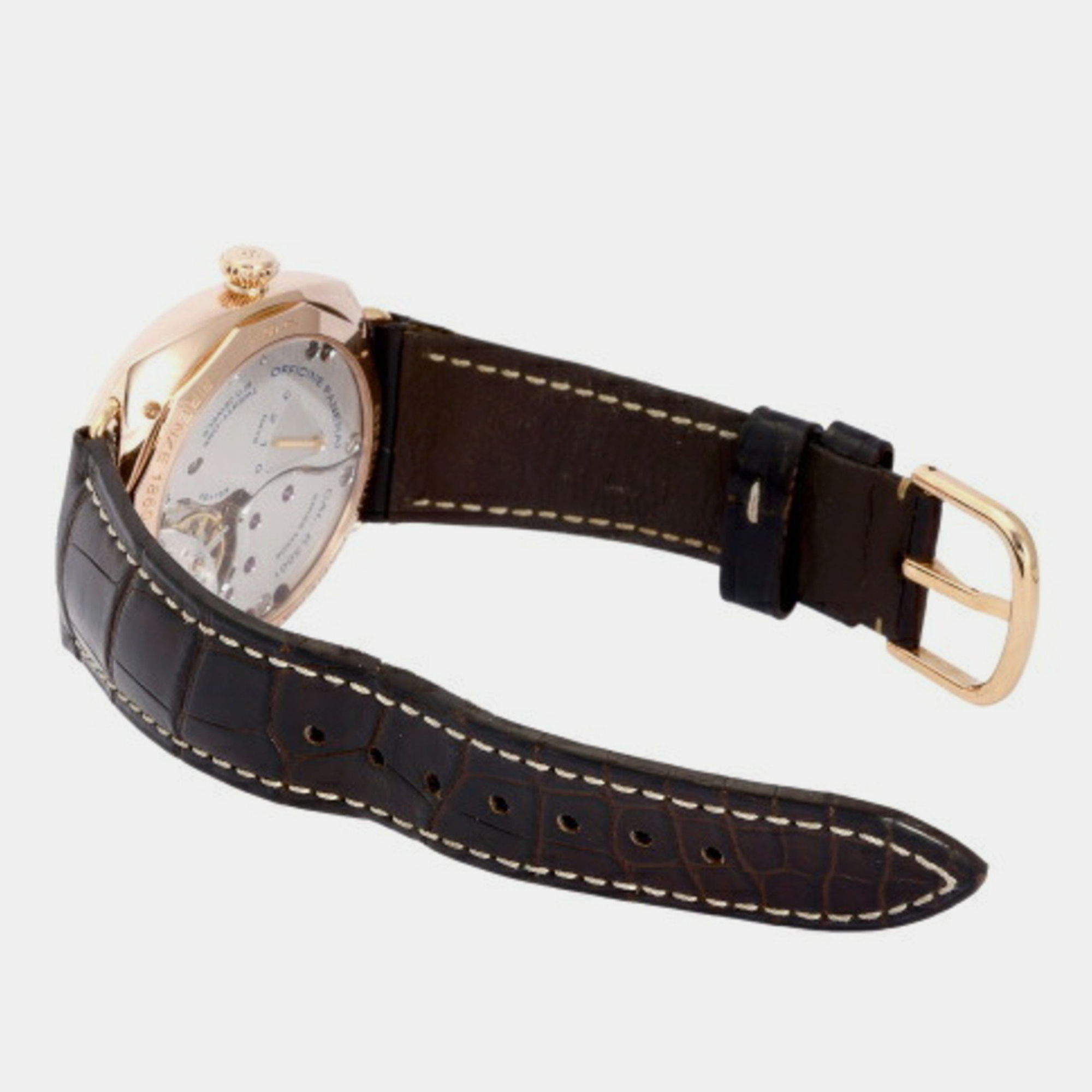 Panerai Black 18k Rose Gold Radiomir PAM00421 Manual Winding Men's Wristwatch 47 Mm