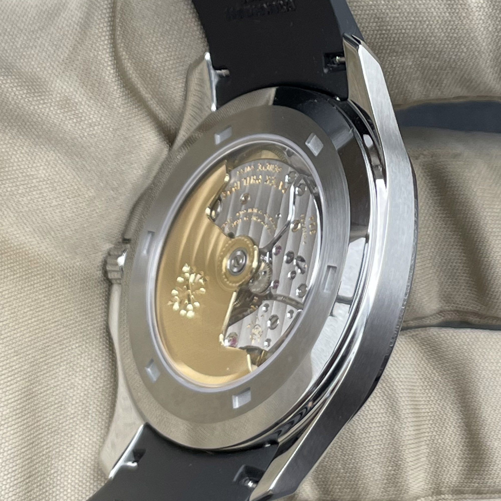 Patek Philippe Black Stainless Steel Rubber Aquanaut 5167A Men's Wristwatch 40 Mm