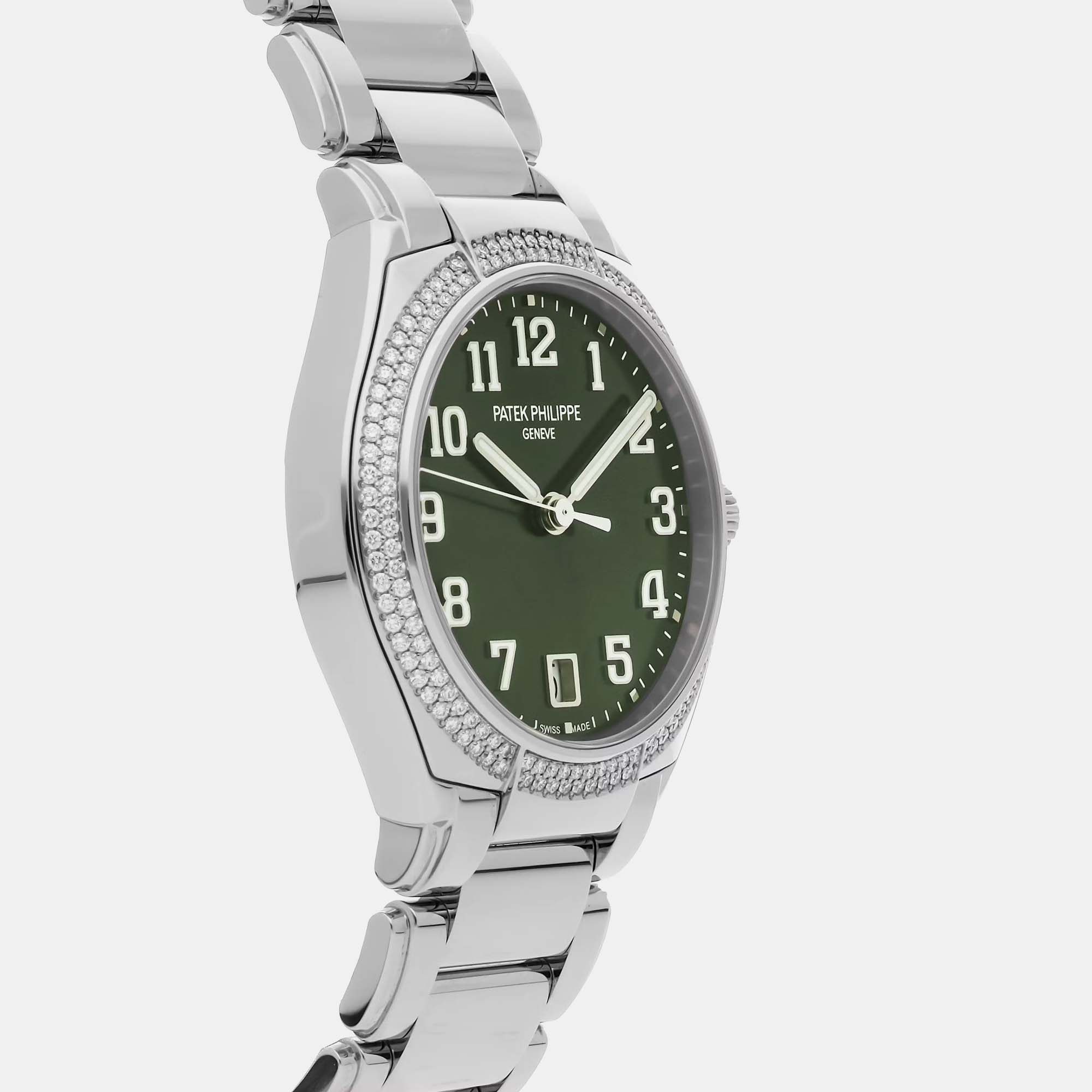 Patek Philippe Green Stainless Steel Twenty-4 7300/1200A-011 Automatic Men's Wristwatch 36 Mm