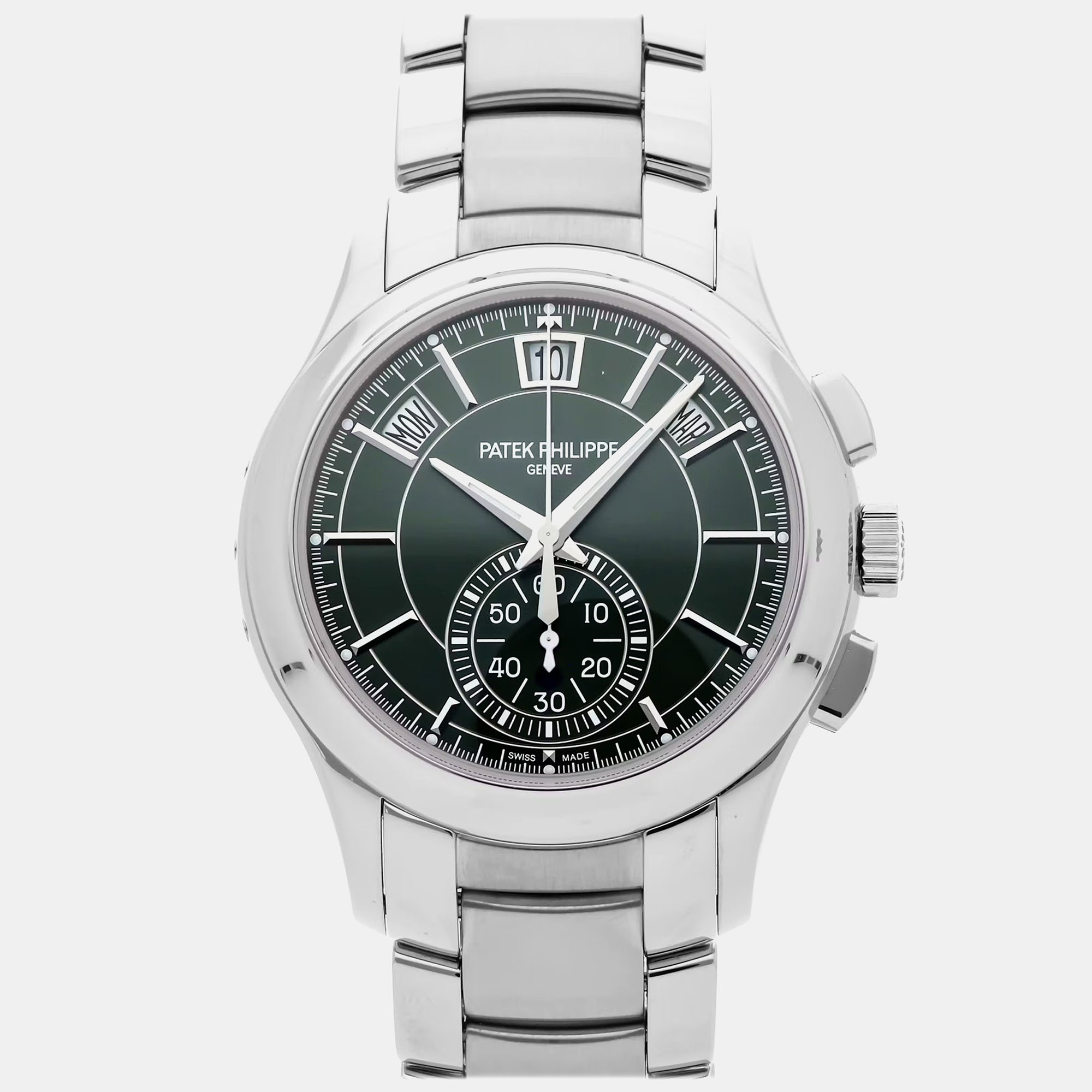 Pre-Owned Patek Philippe Complications Flyback Chronograph Annual Calendar Men's Watch 42 mm, Green
Pre-Owned Patek Philippe Complications Flyback Chronograph Annual Calendar Men's Watch 42 mm, Green