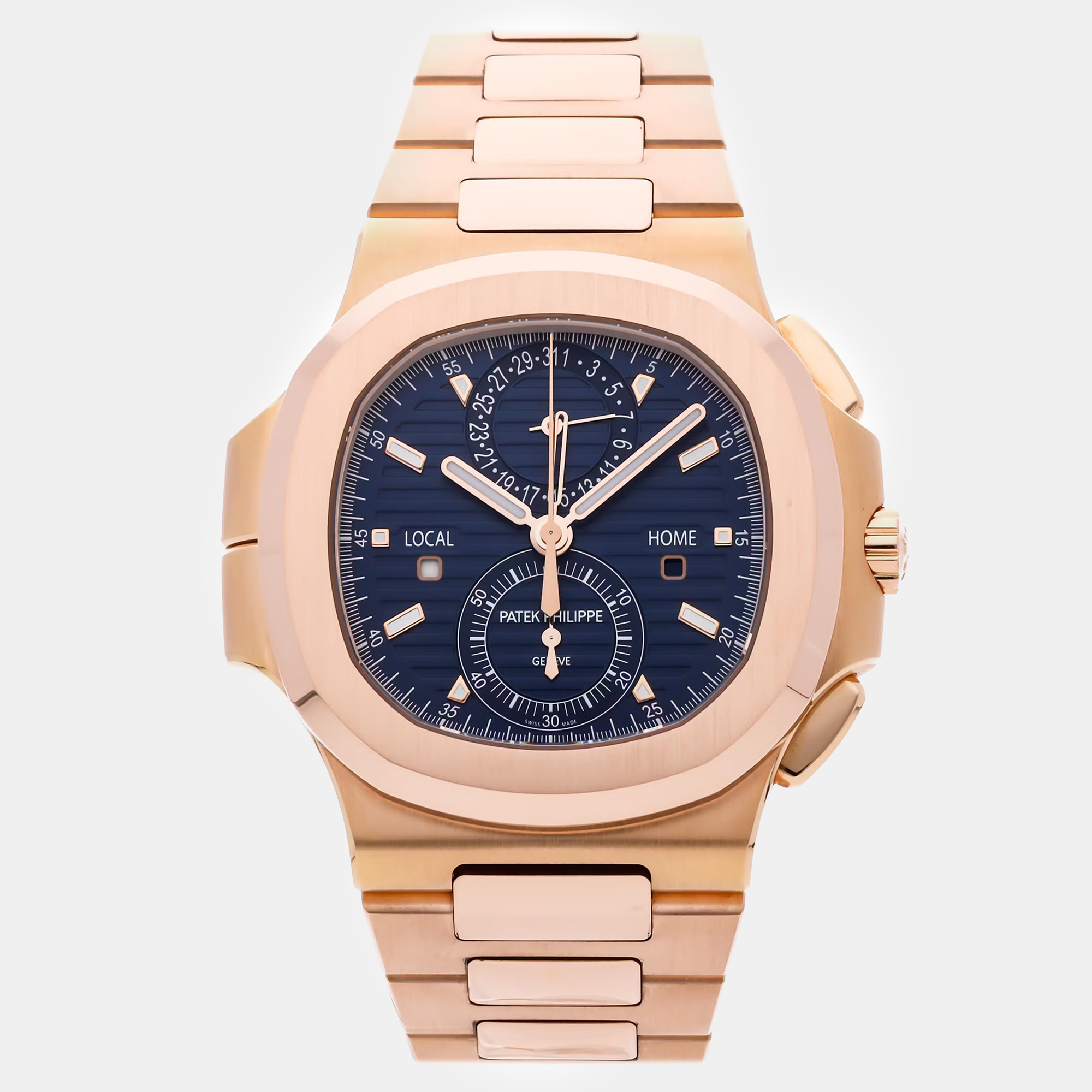 Pre-Owned Patek Philippe Nautilus Travel Time Flyback Chronograph, Blue
Pre-Owned Patek Philippe Nautilus Travel Time Flyback Chronograph, Blue
