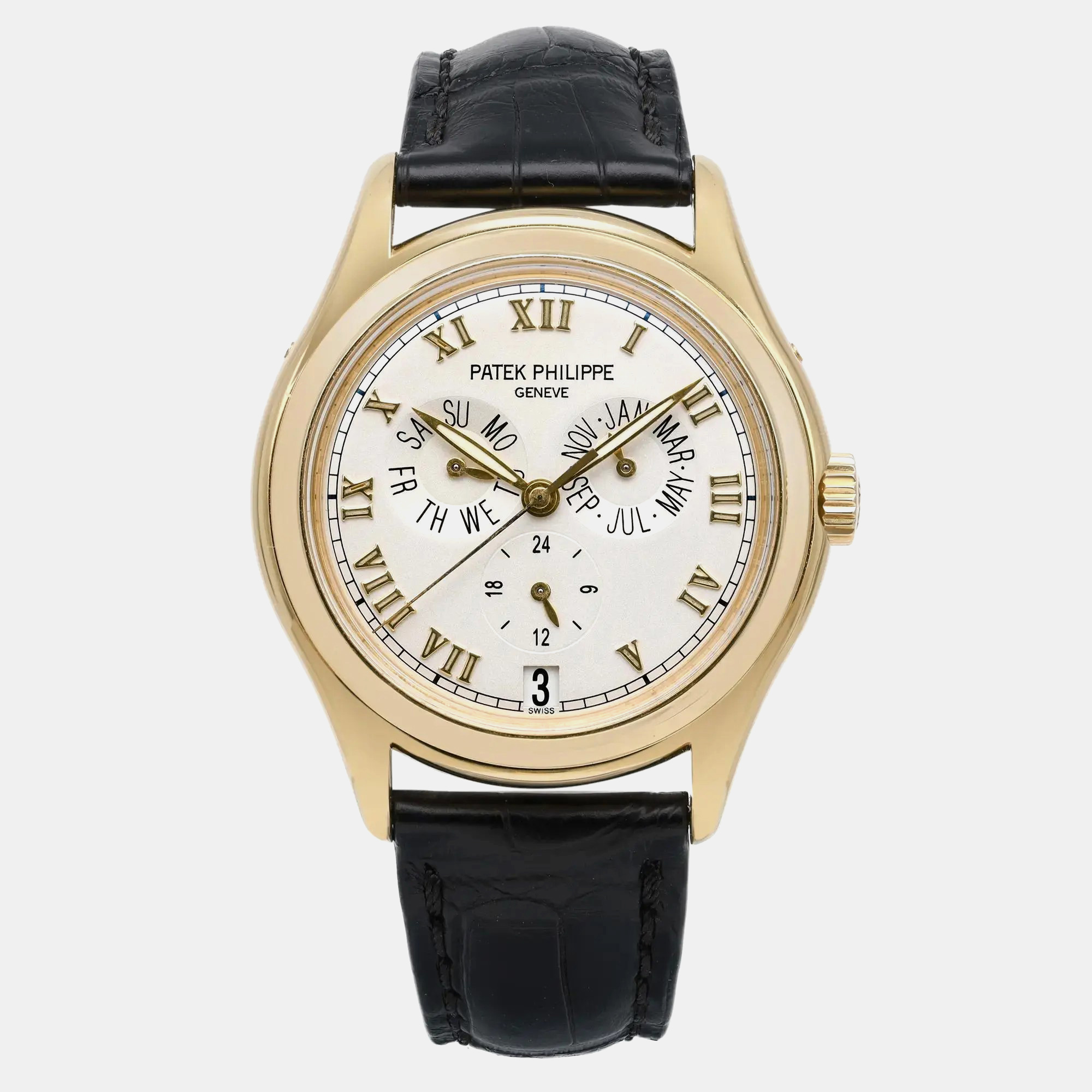 Patek Philippe Silver 18k Yellow Gold Annual Calendar 5035J-001 Automatic Men's Wristwatch 37 mm
Patek Philippe Silver 18k Yellow Gold Annual Calendar 5035J-001 Automatic Men's Wristwatch 37 mm